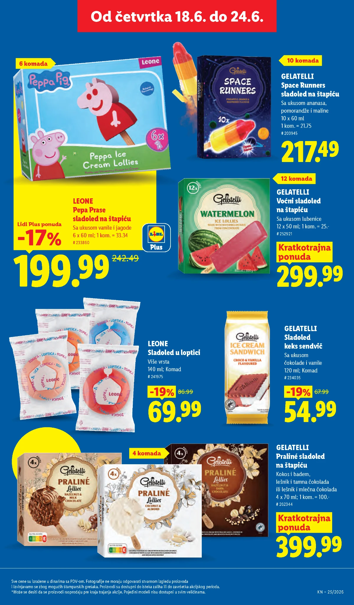 Gelatelli i Peppa Pig sladoledi na akciji