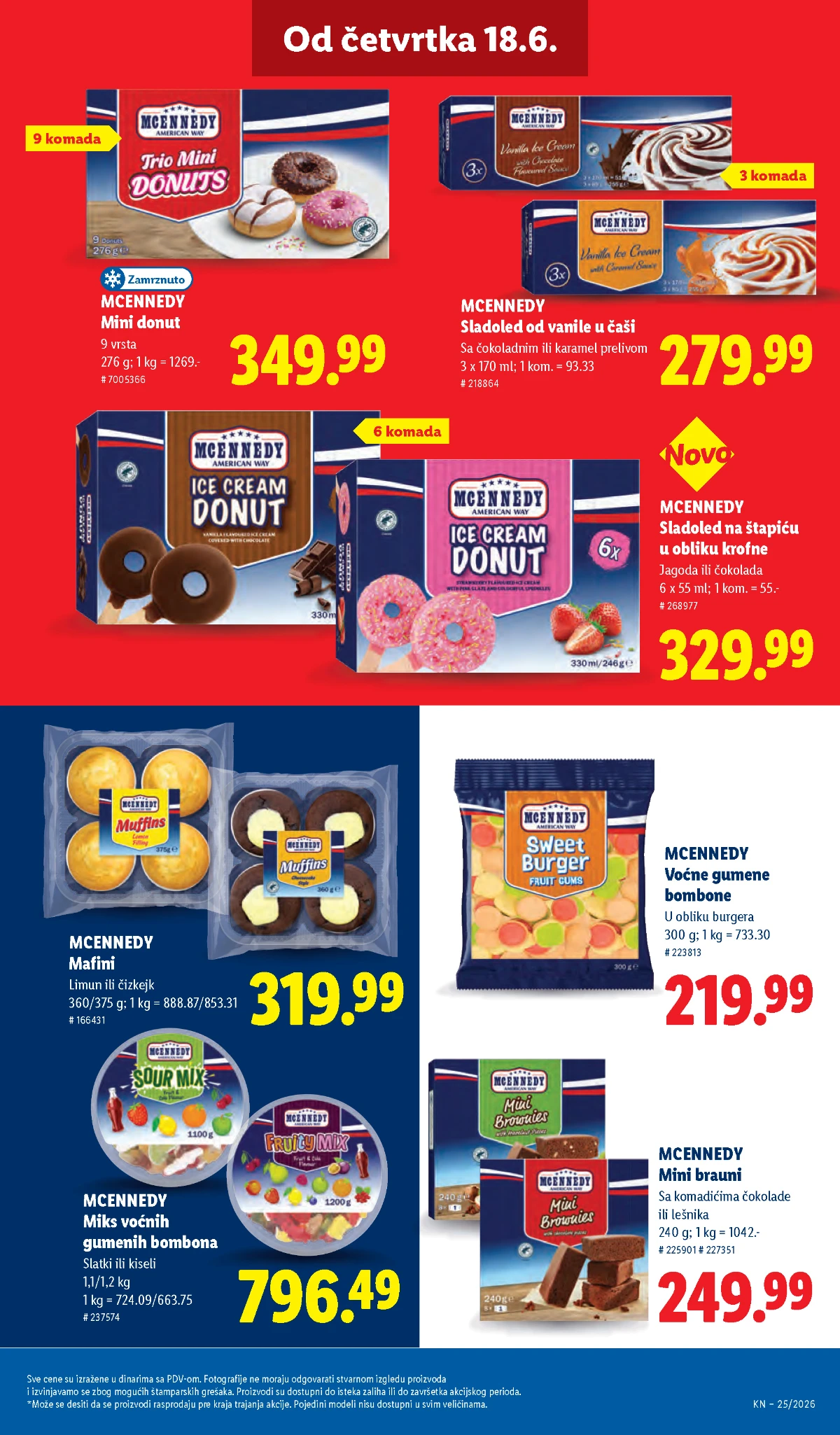 Donutsi mafini i slatki americki deserti na akciji