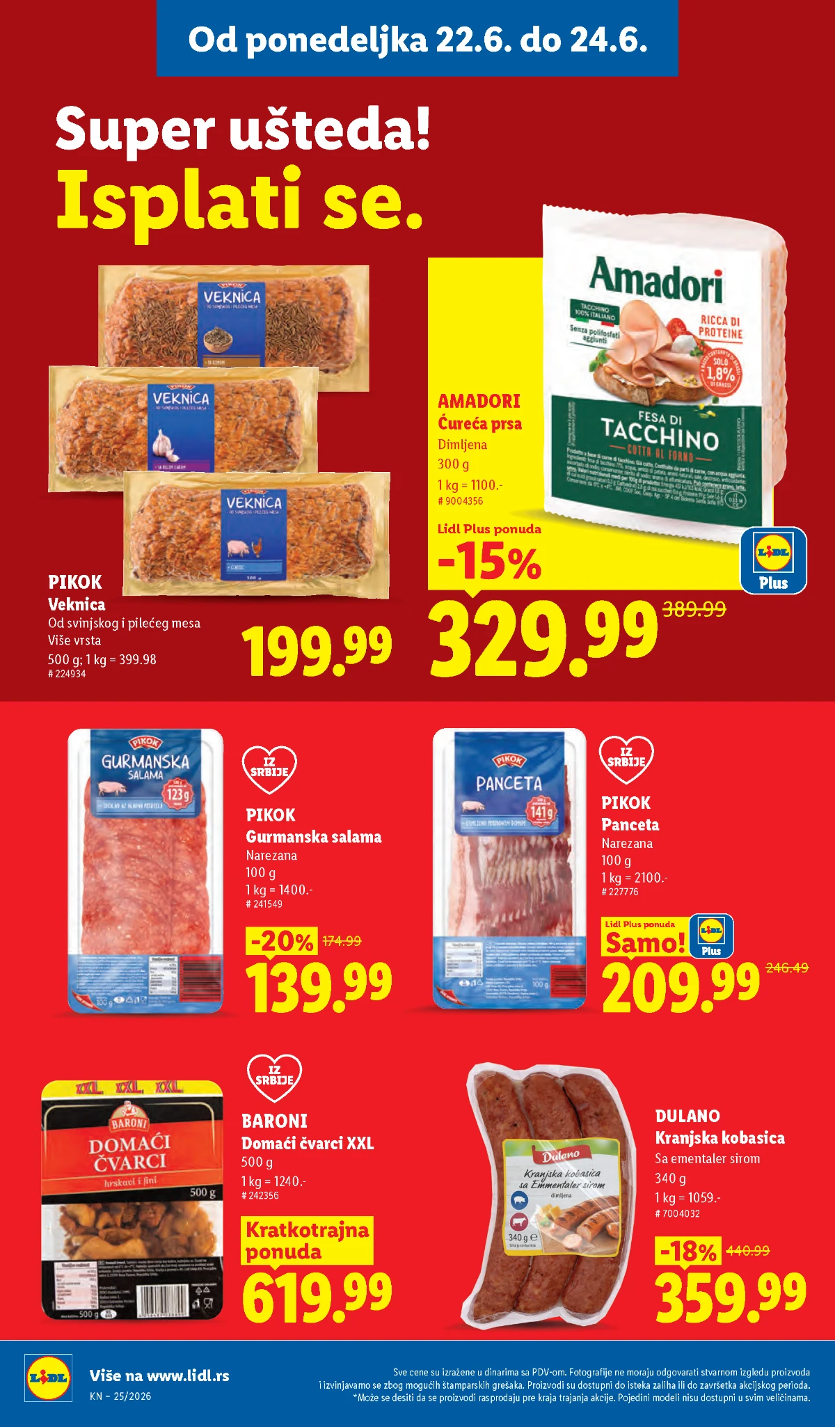Lidl katalog strana 100 – završne Lidl akcije i sniženja