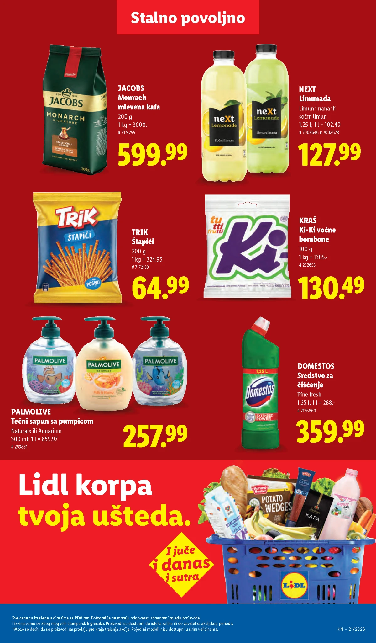 Lidl katalog akcija strana 45 – hit ponude 07.05.–13.05.2026 Lidl katalog akcija strana 45 hit ponude Srbija 2026