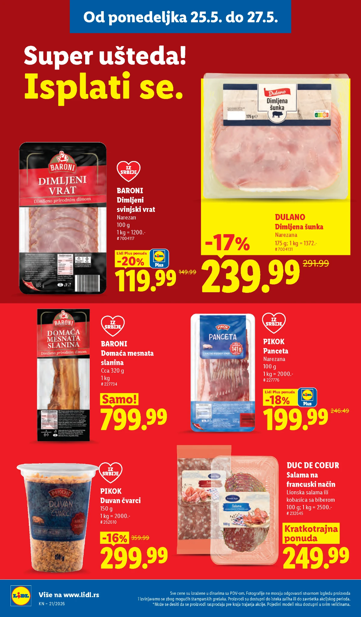 Lidl katalog akcija strana 96 – hit ponude 07.05.–13.05.2026 Lidl katalog akcija strana 96 hit ponude Srbija 2026