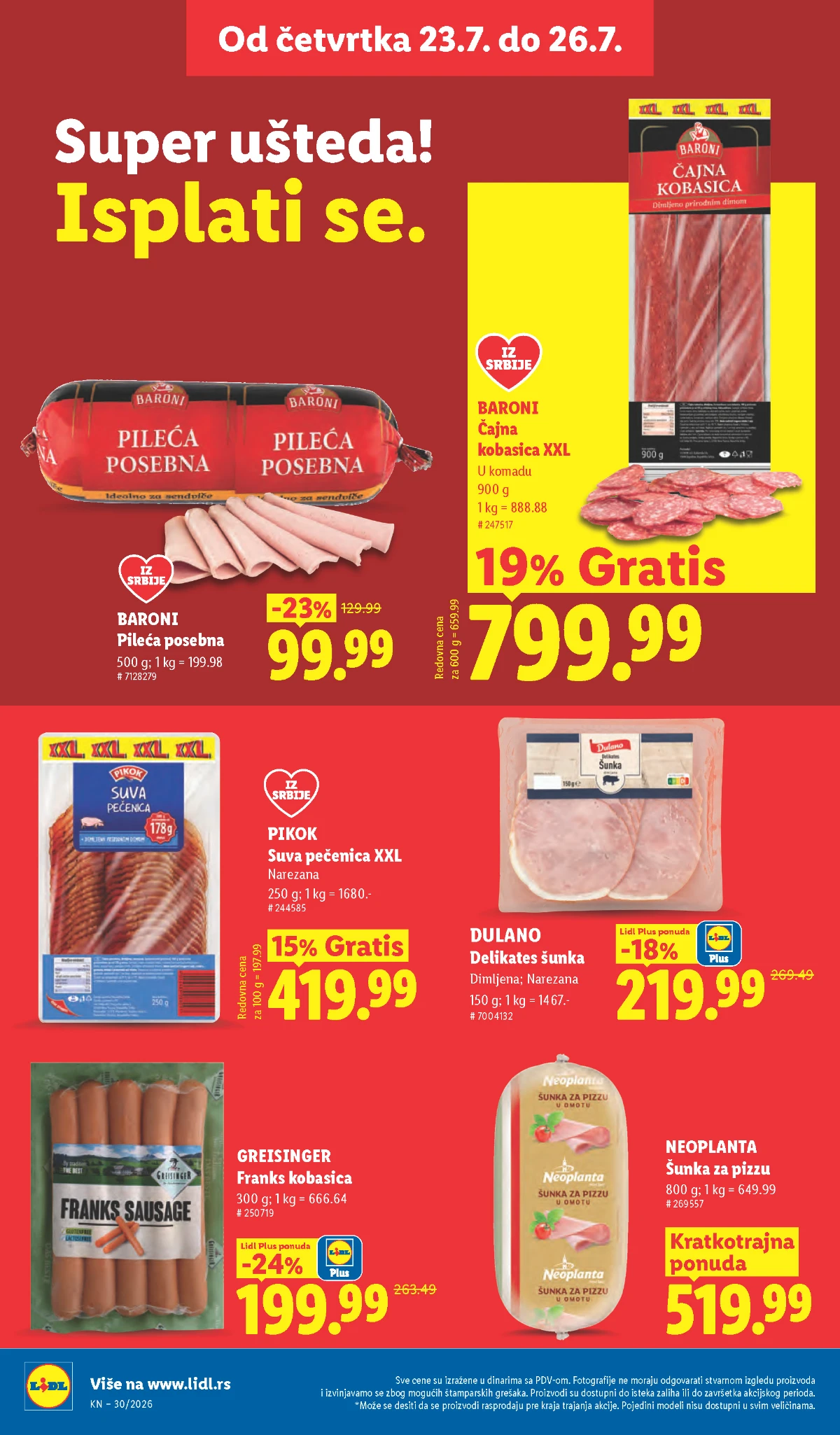 Kroasani i peciva na akciji Kroasani, rolnice i proja sa sirom po Lidl cenama