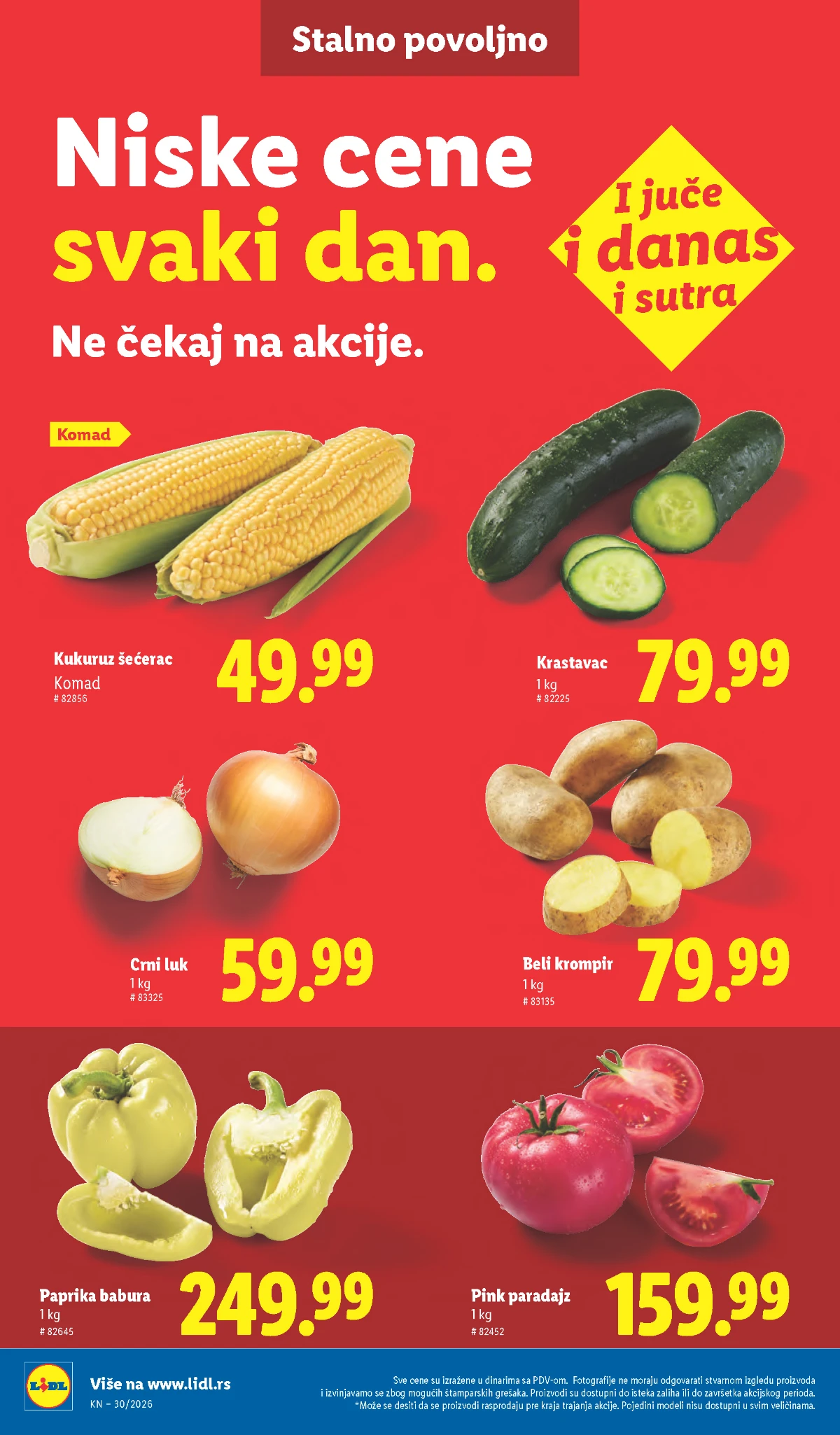 Svakodnevna kupovina po niskim cenama Stalno povoljno Lidl ponuda prehrambenih proizvoda