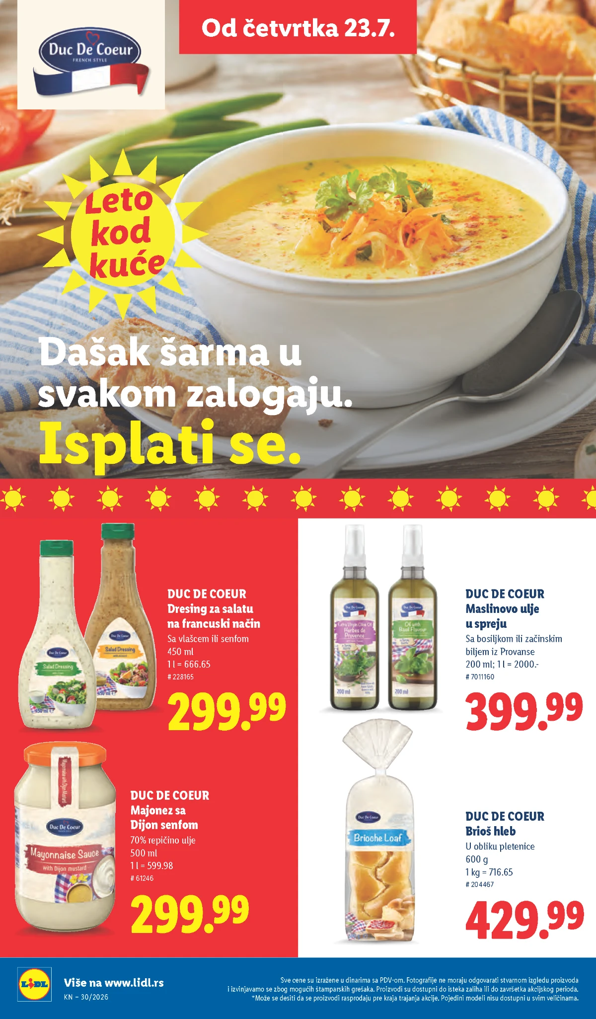 Hot dog i BBQ program u Lidlu Cedar sir i americki umaci na akciji