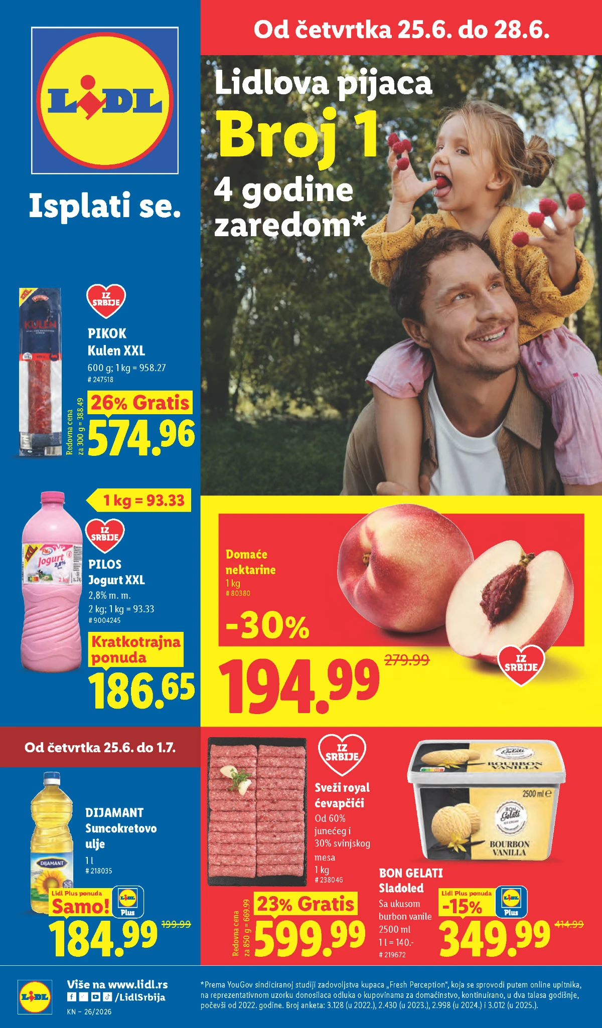 Lidl katalog do 01.07.2026 – Lidl Plus ponude, Lidlova pijaca i sniženja na prehranu i svakodnevne proizvode