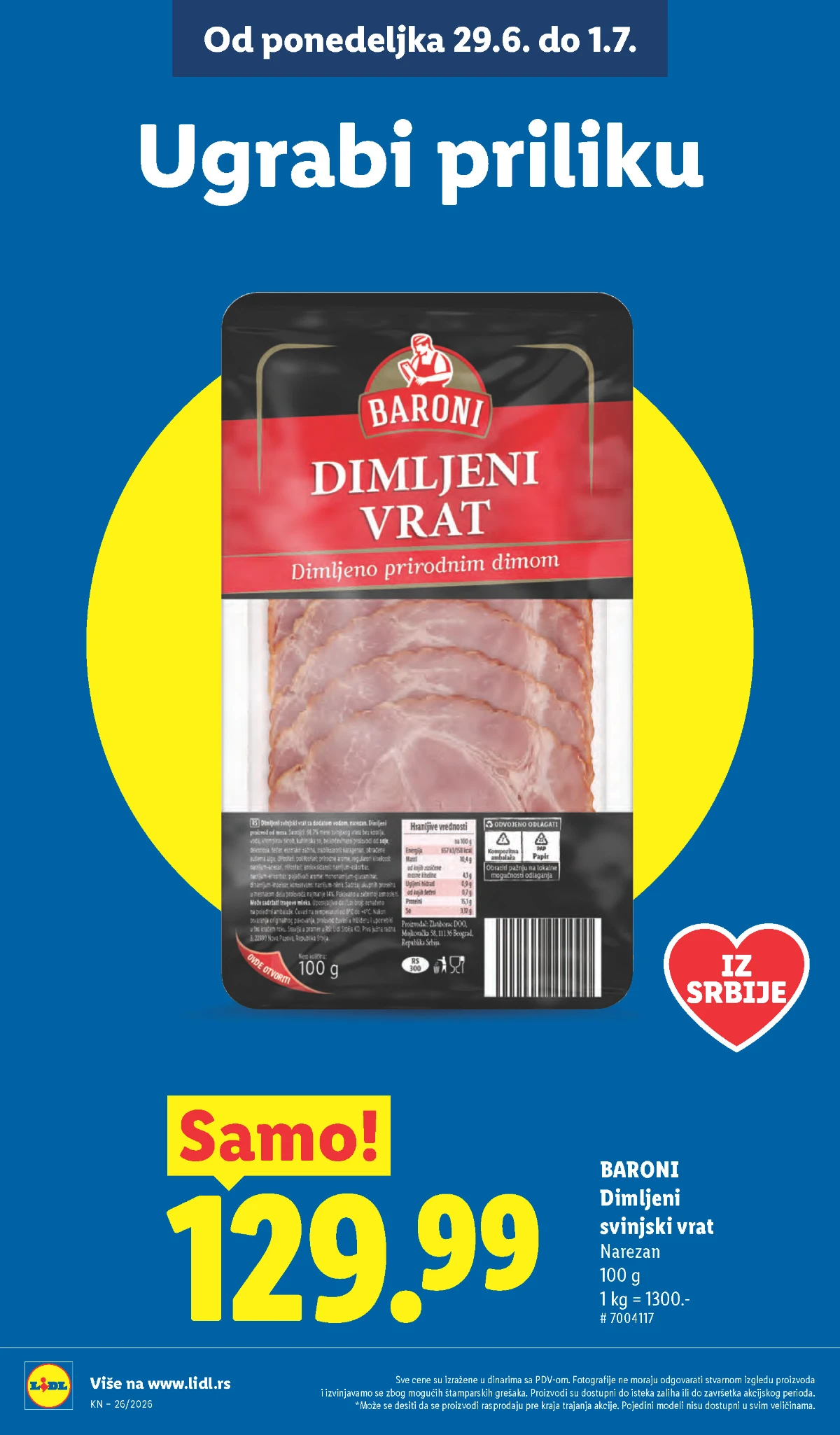 Lidl akcija na delikates proizvode Suhomesnati proizvodi i delikates ponuda na akciji