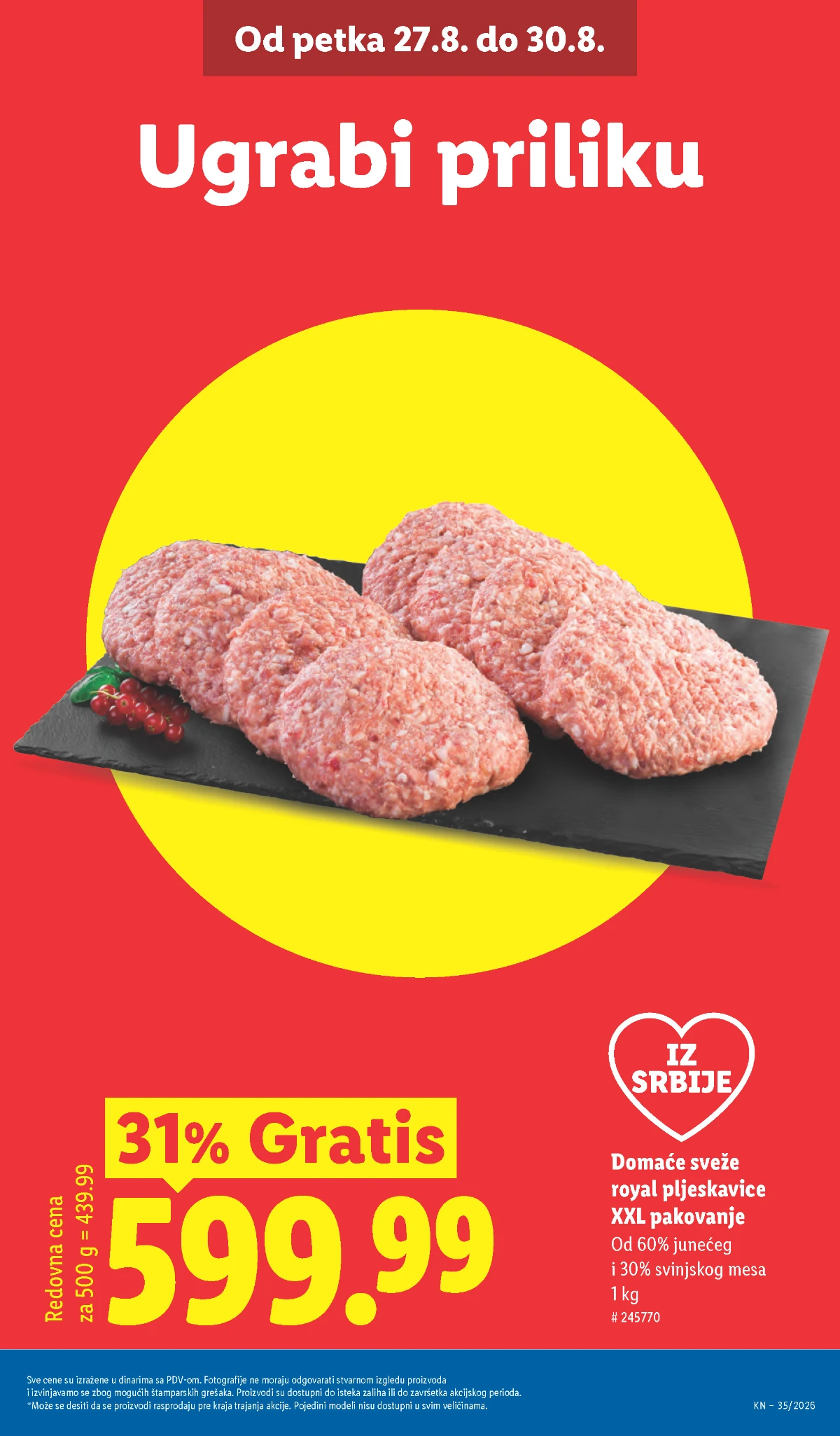Lidl katalog strana 3 – domaće sveže royal pljeskavice XXL pakovanje
