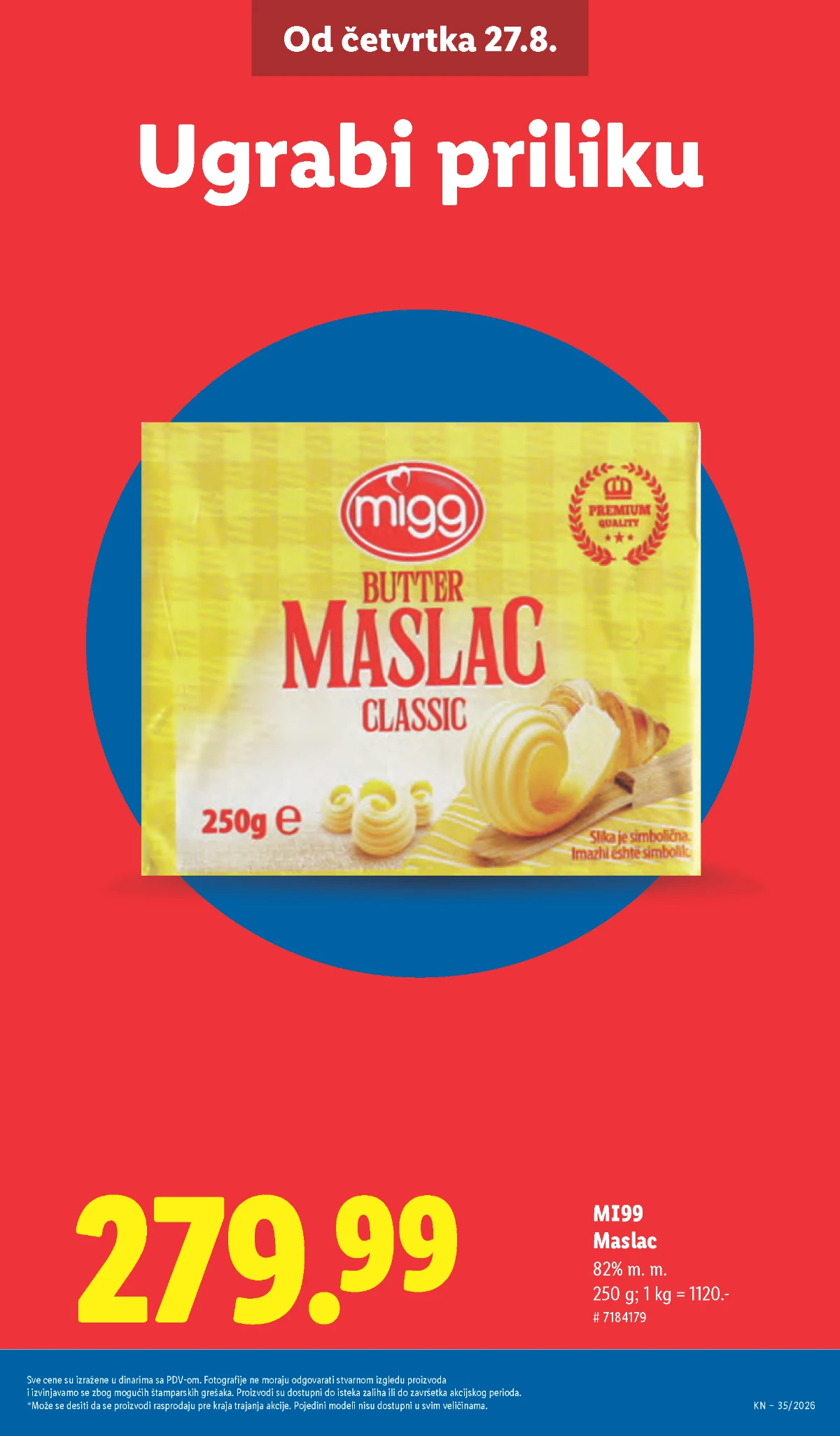 Lidl katalog strana 5 – MI99 maslac 250 g po ceni od 279,99 RSD