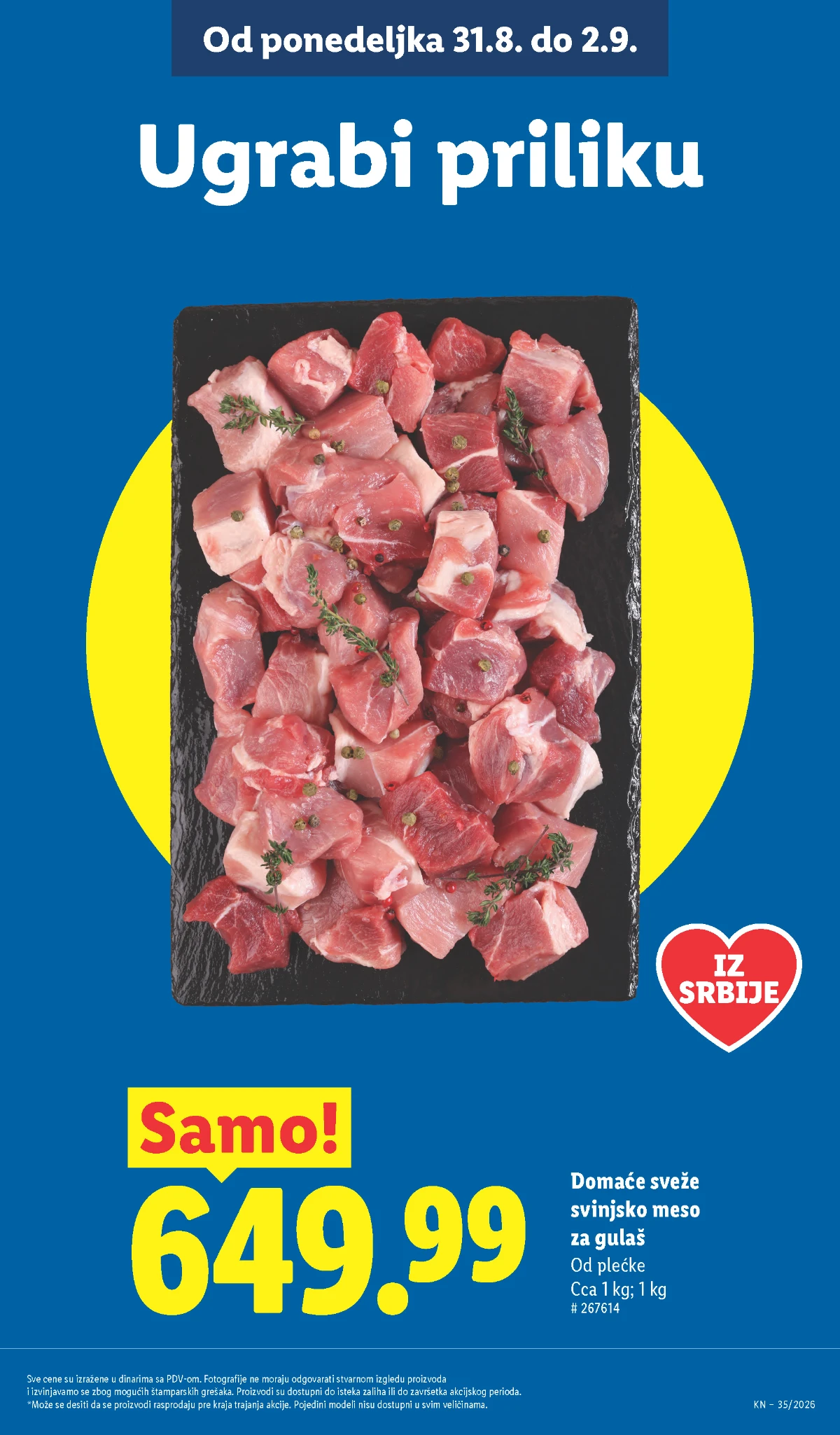 Lidl katalog strana 17 – domaće sveže svinjsko meso za gulaš