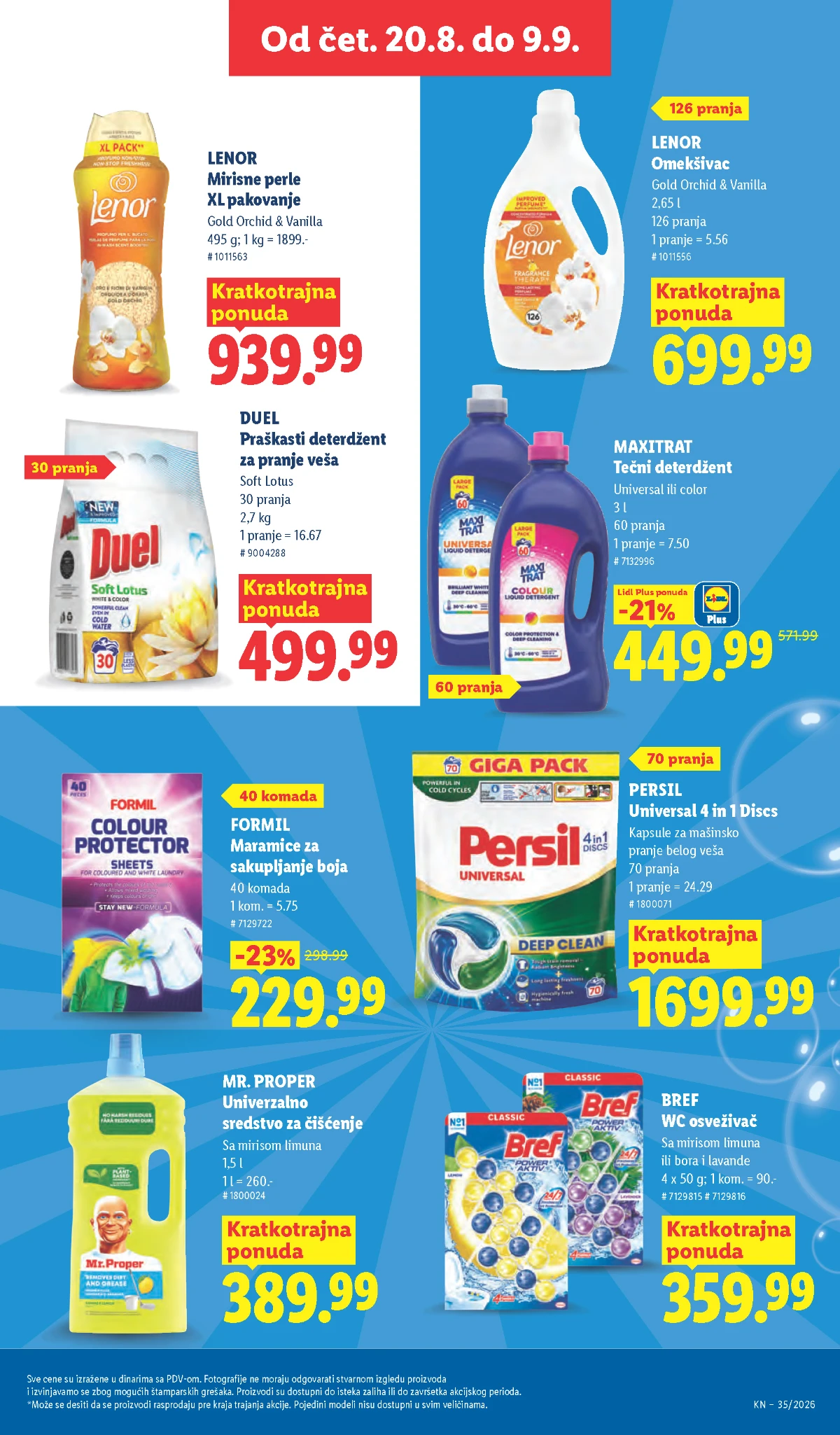 Lidl katalog strana 39 – Persil kapsule, Lenor omekšivač, Duel i Maxitrat