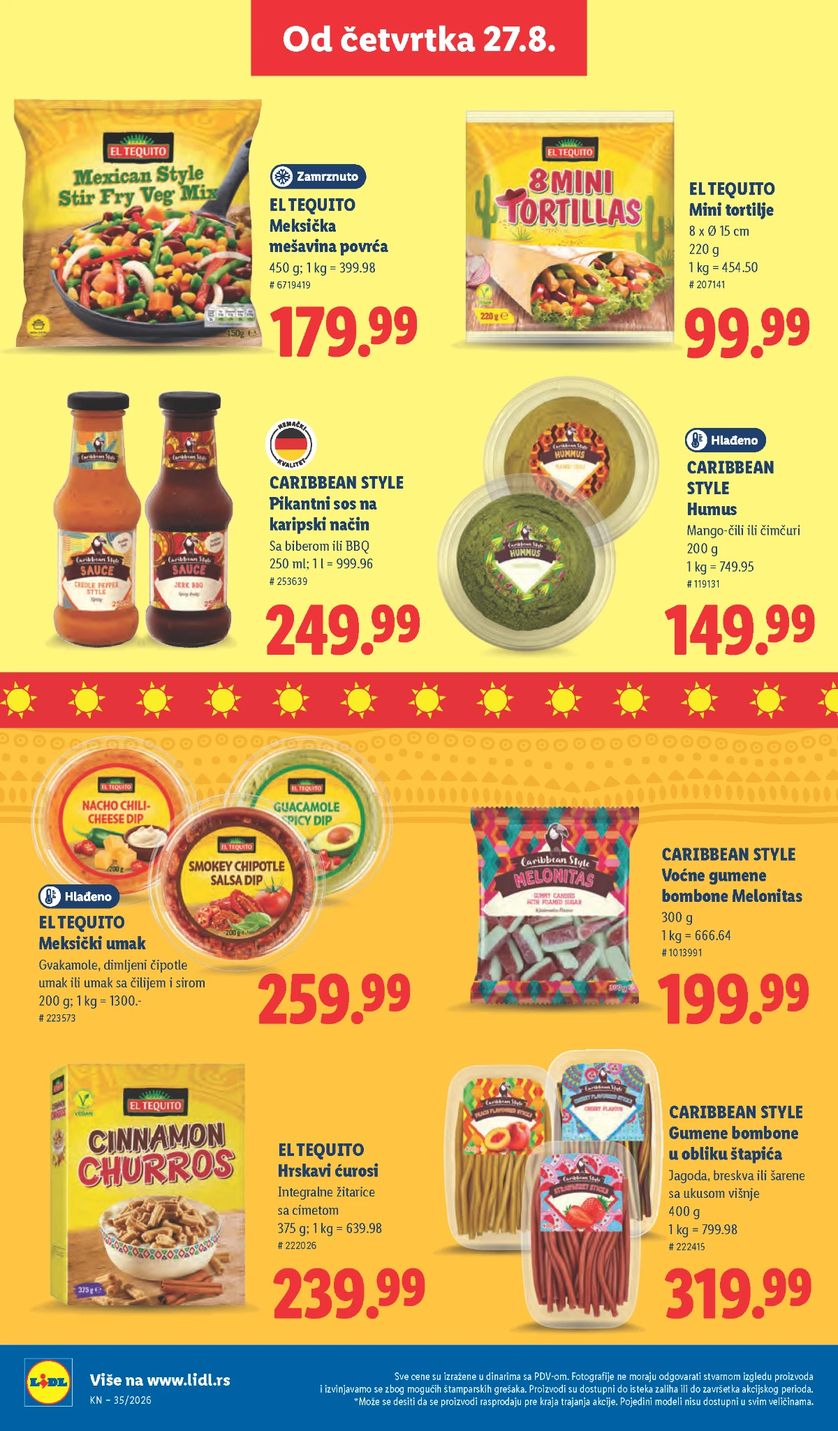 Lidl katalog strana 58 – meksičko povrće, humus, umaci i mini tortilje