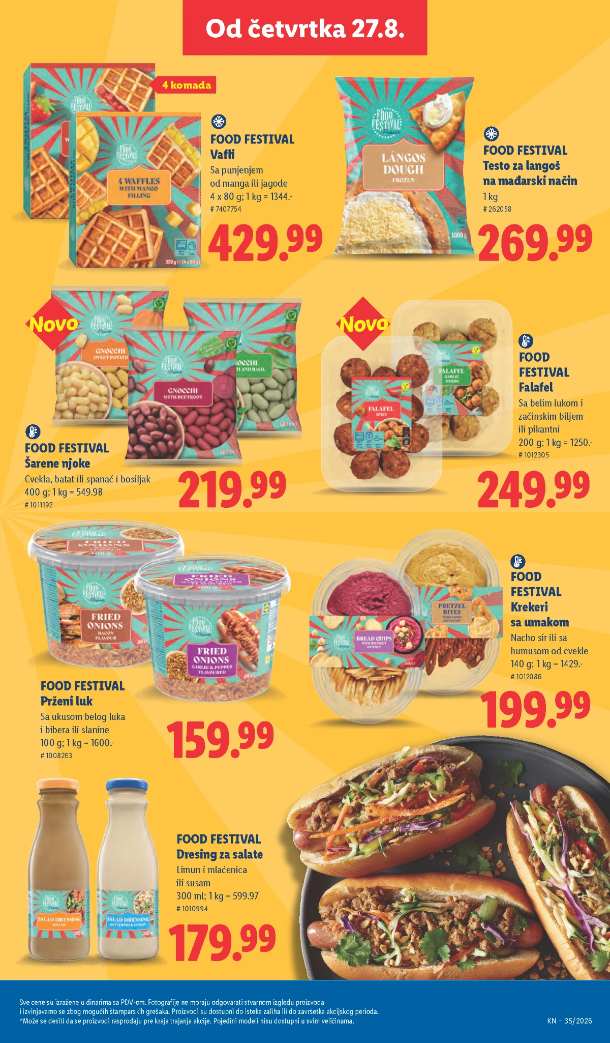 Lidl katalog strana 61 – testo za langoš, šarene njoke, falafel i vafli