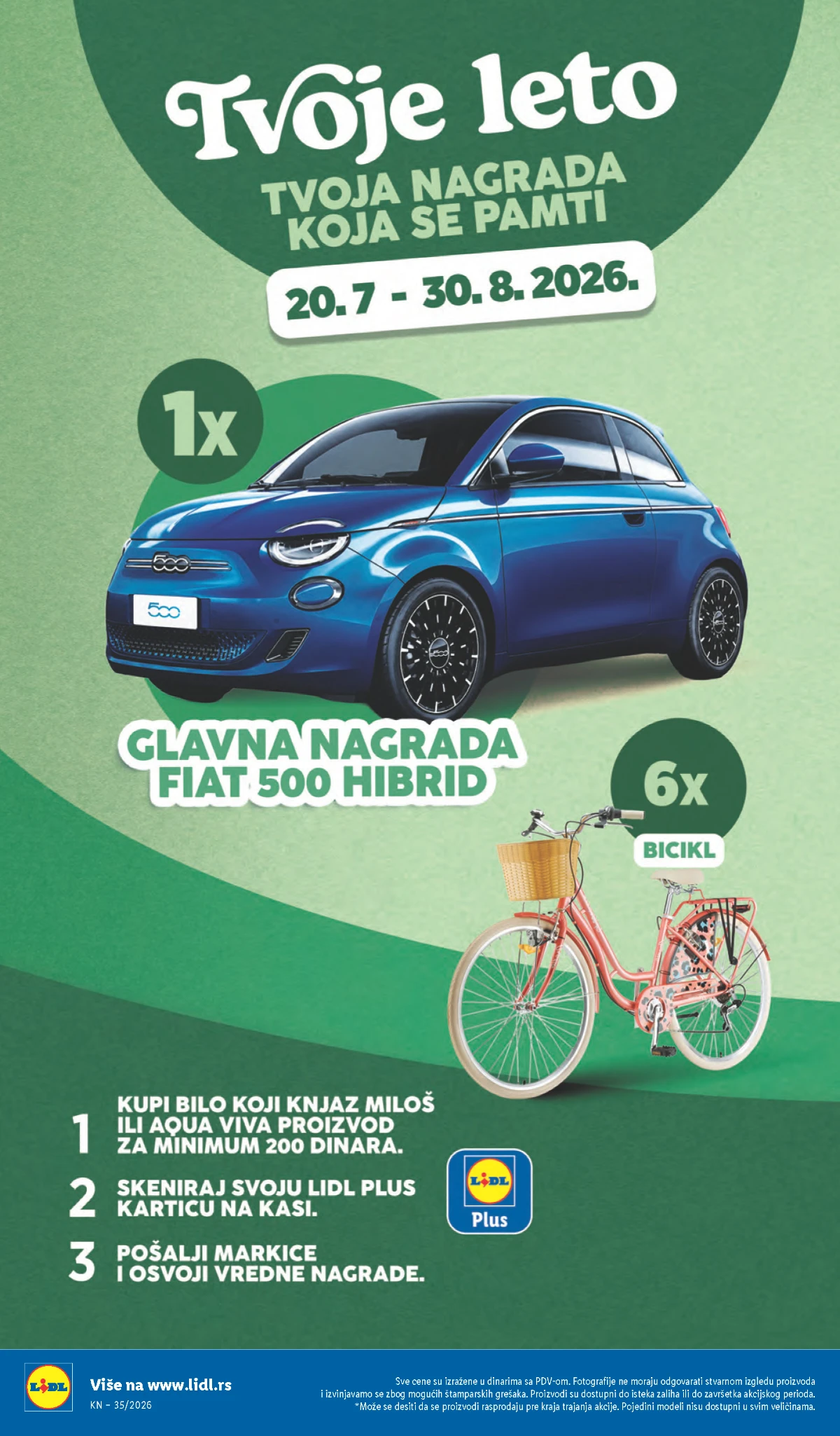 Lidl katalog strana 64 – nagradna igra Tvoje leto tvoja nagrada