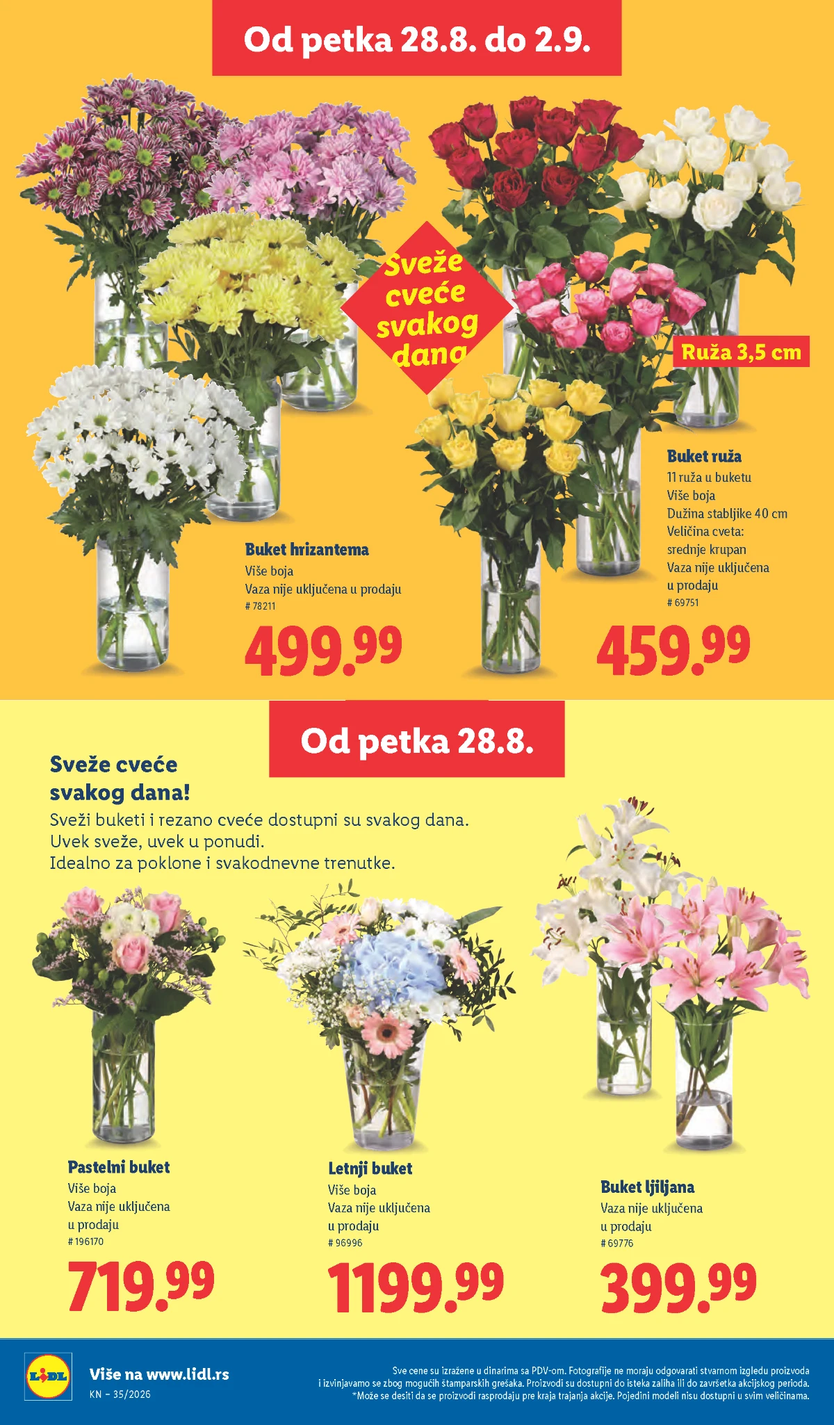 Lidl katalog strana 70 – buket ruža, hrizanteme, ljiljani i letnji buketi
