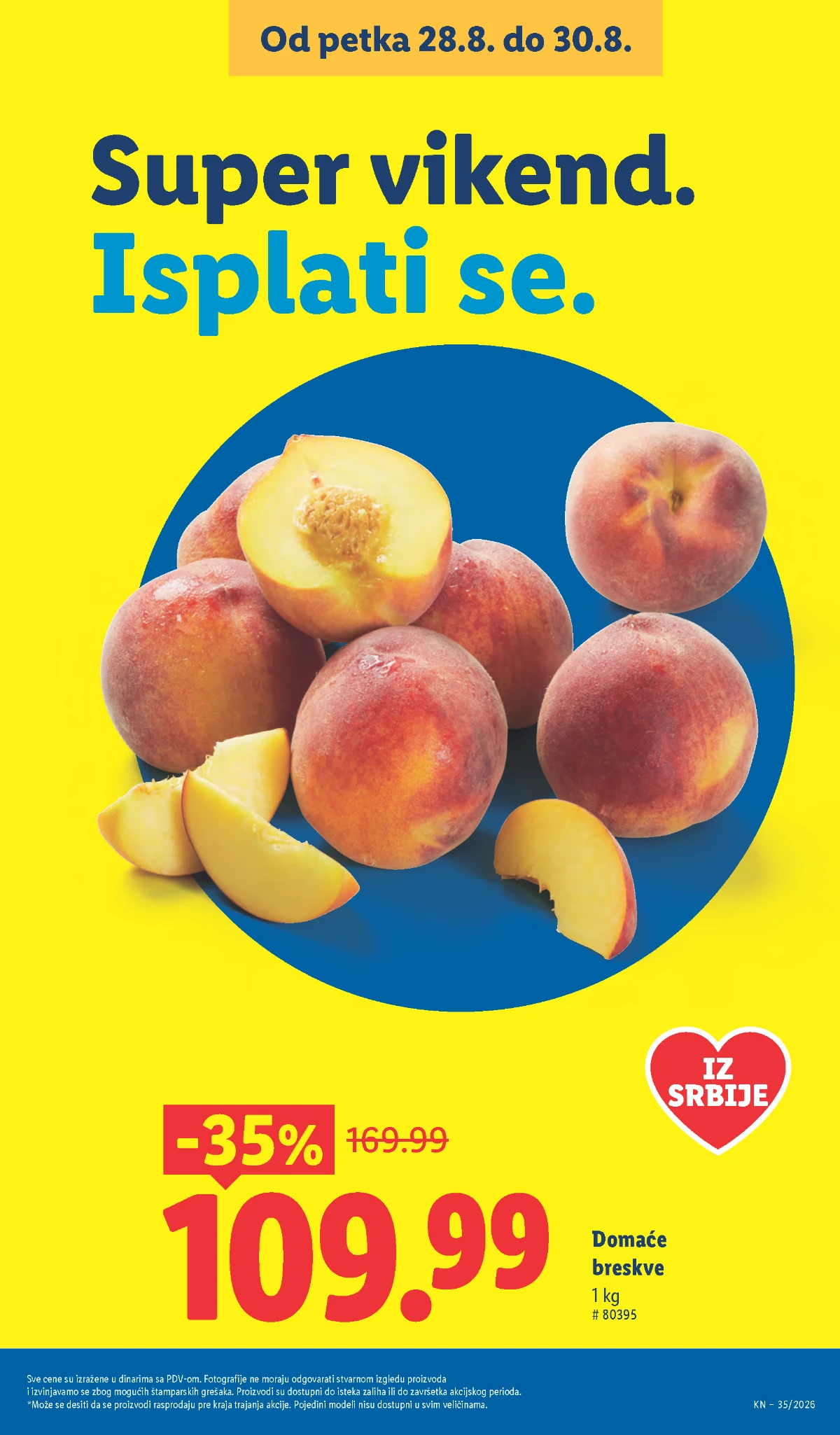 Lidl katalog strana 73 – domaće breskve uz popust od 35%