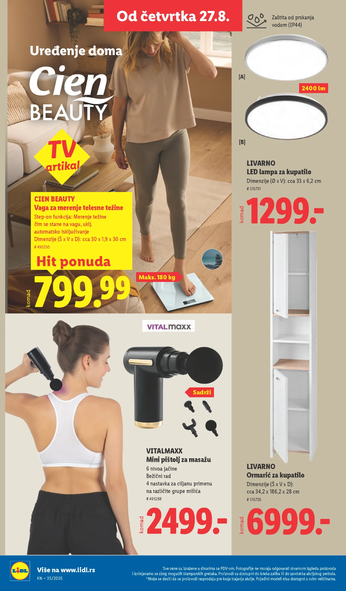 Lidl katalog strana 76 – Livarno ormarić, LED lampa i oprema za kupatilo