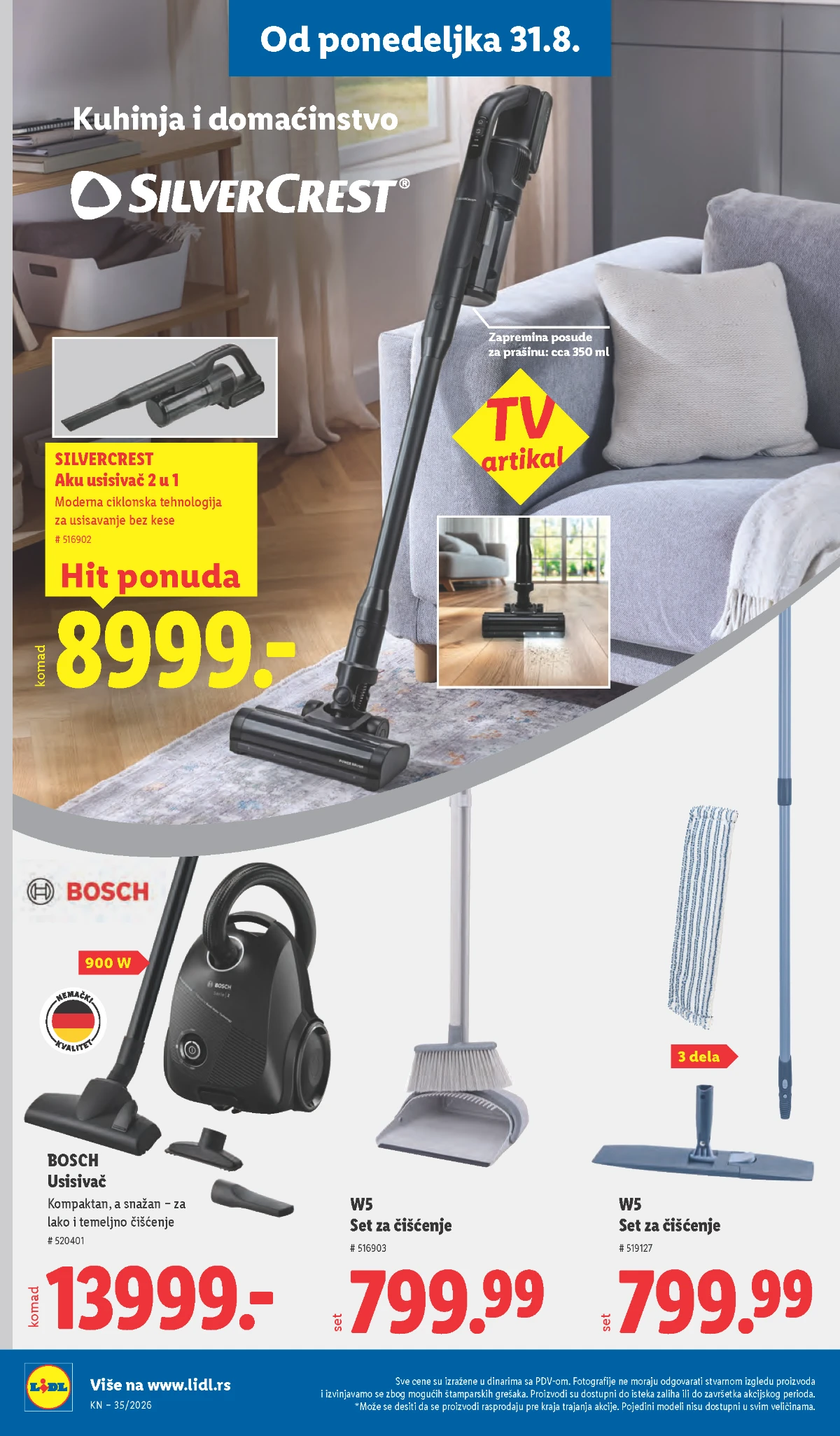 Lidl katalog strana 88 – Silvercrest aku usisivač i Bosch usisivač