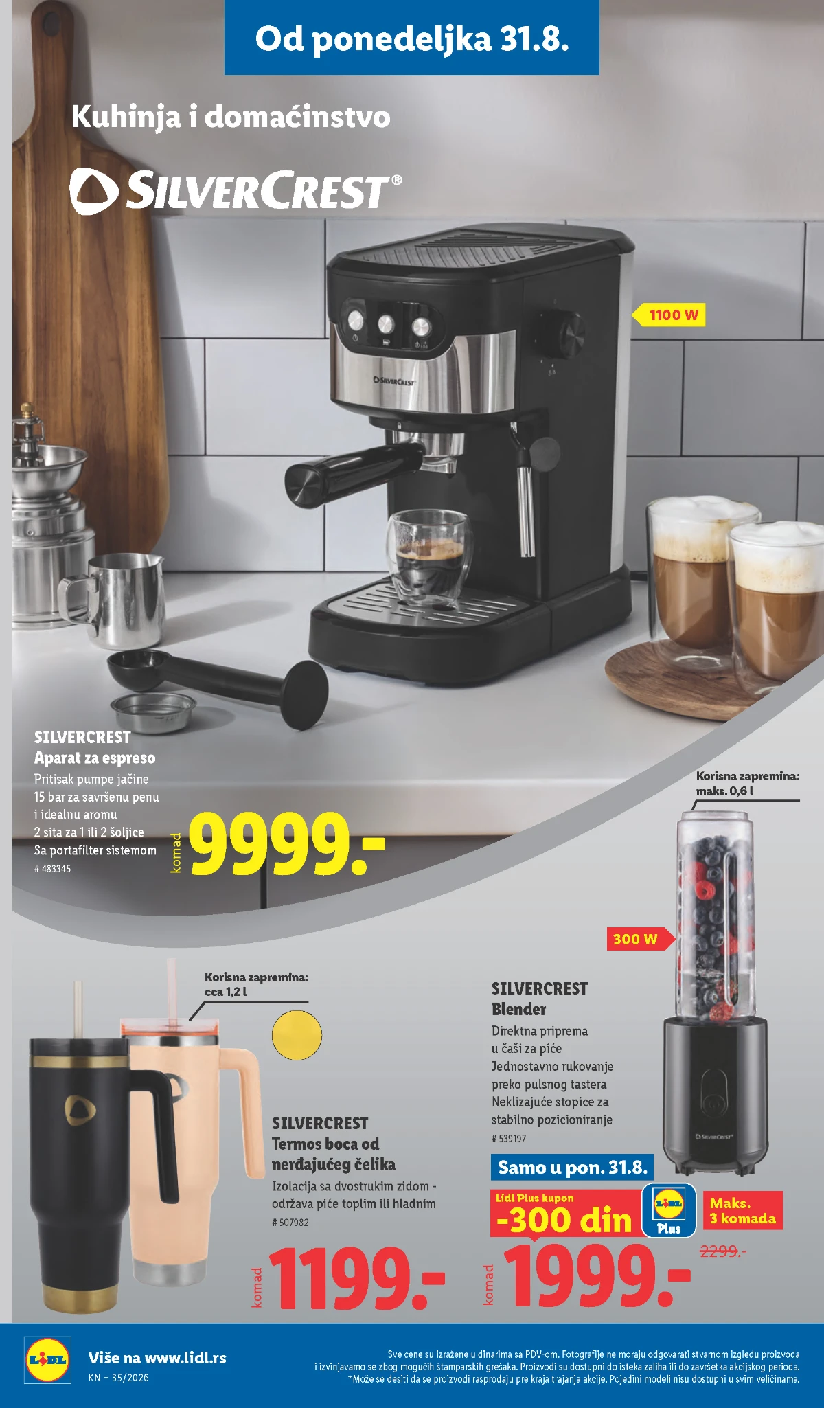 Lidl katalog strana 92 – Silvercrest aparat za espreso, blender i termos boca