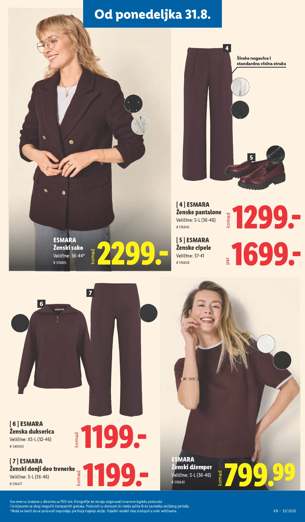 Lidl katalog strana 95 – ženski sako, cipele, pantalone i džemper