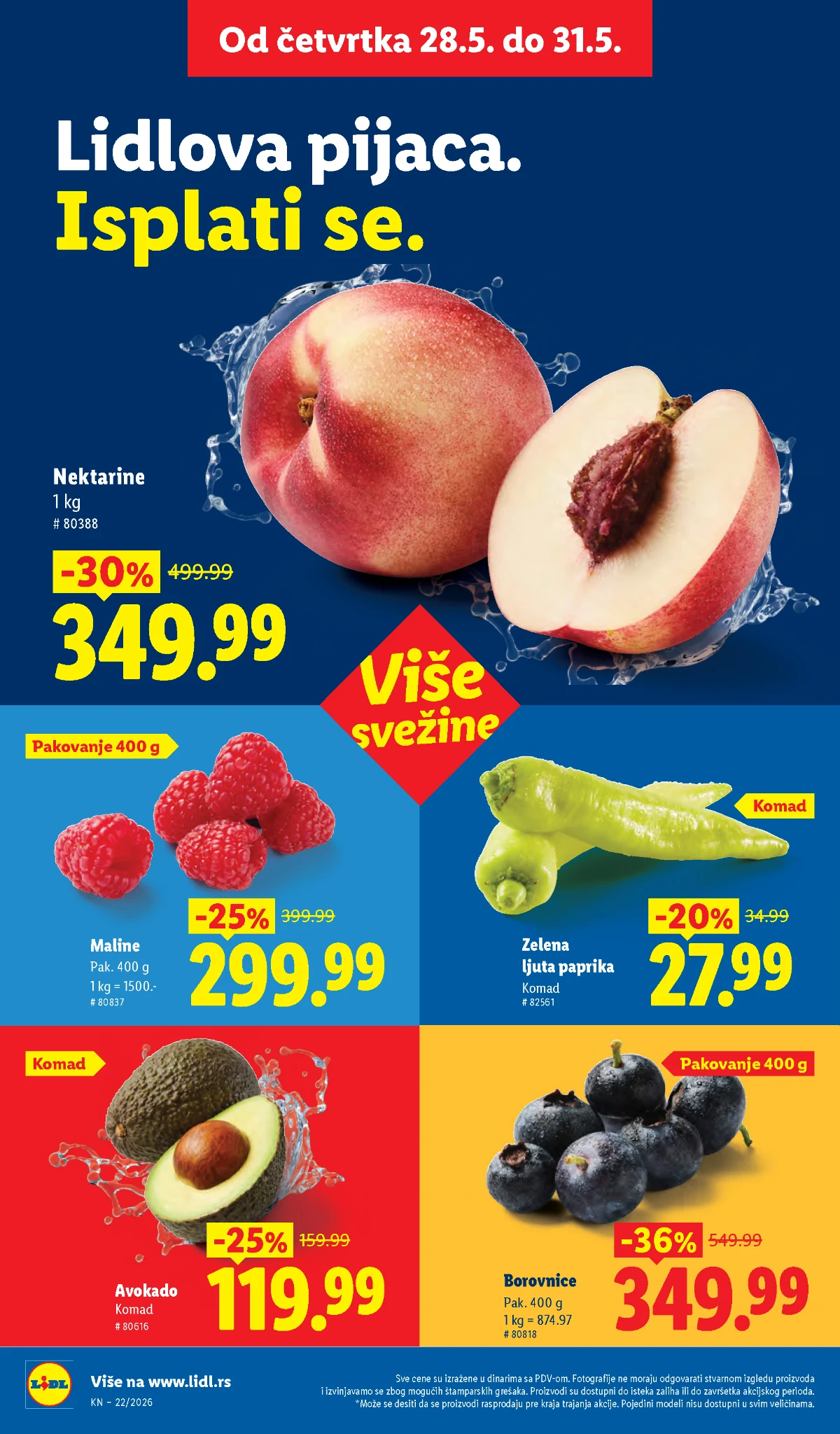 Lidl katalog strana 14 – akcijska ponuda od 28.05. do 03.06.2026 Lidl katalog strana 14 – proizvodi na akciji u Lidl marketima