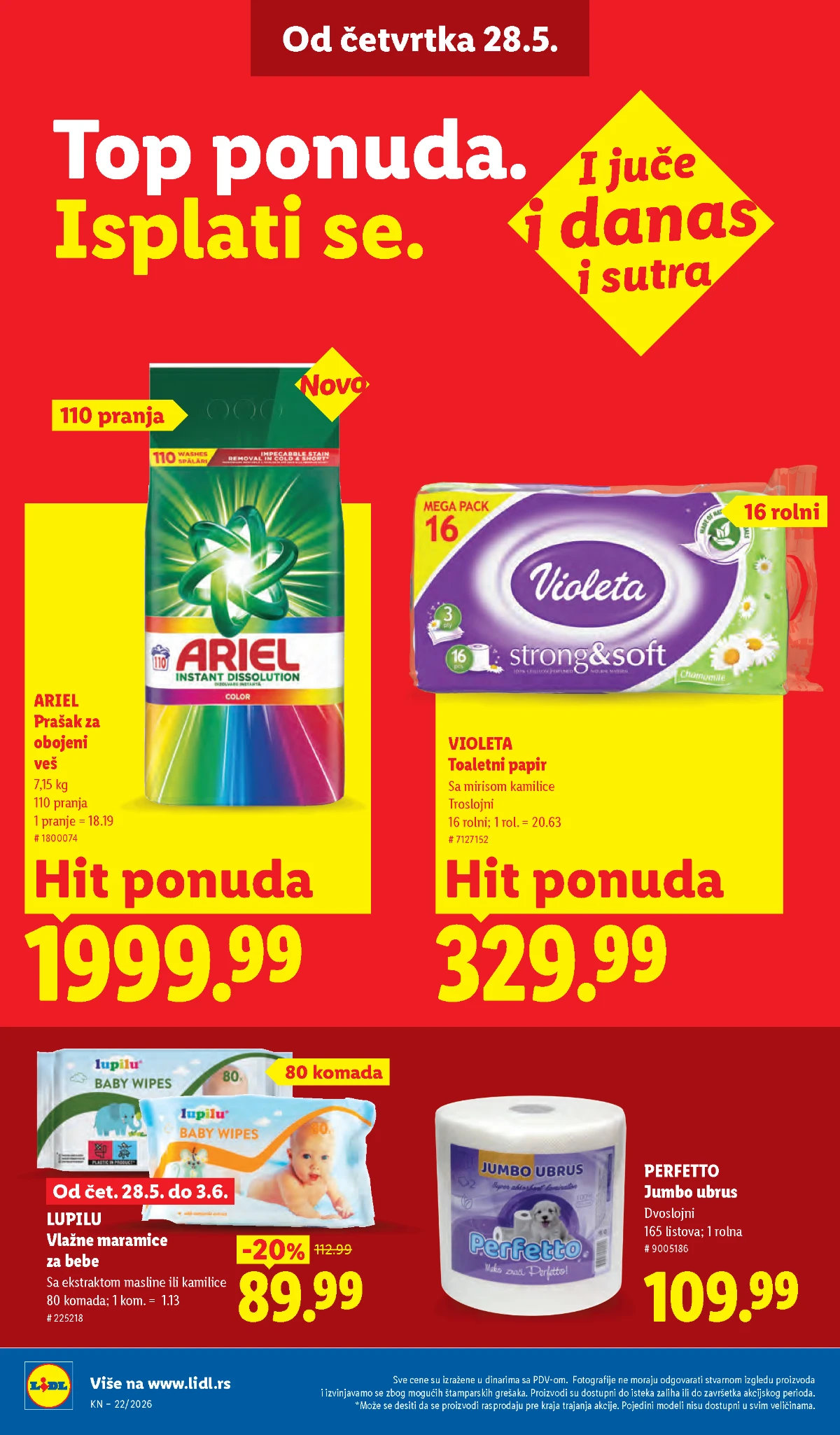Lidl katalog strana 32 – akcijska ponuda od 28.05. do 03.06.2026 Lidl katalog strana 32 – Lidl proizvodi i akcije