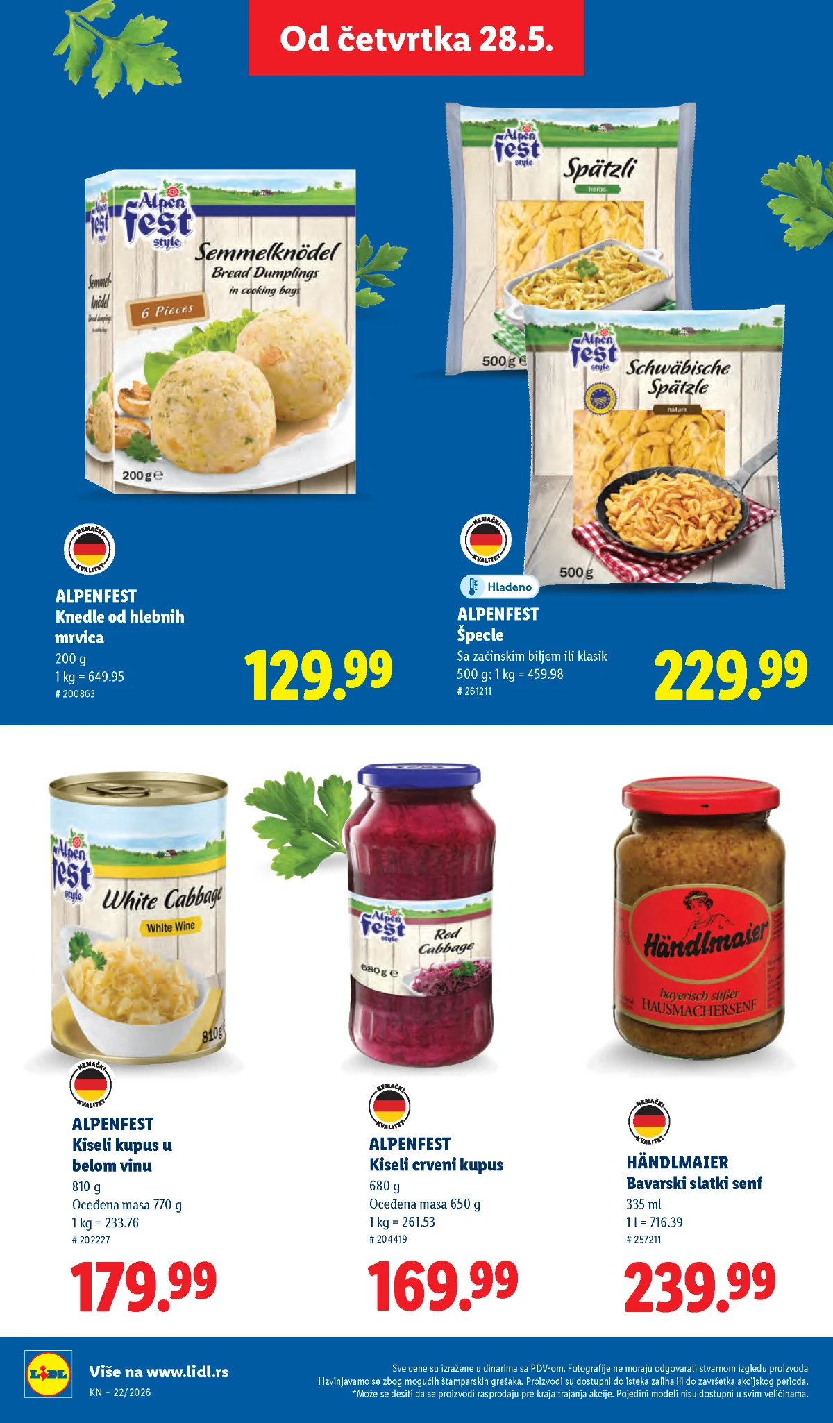 Lidl katalog strana 52 – akcijska ponuda od 28.05. do 03.06.2026 Lidl katalog strana 52 – Lidl proizvodi na akciji