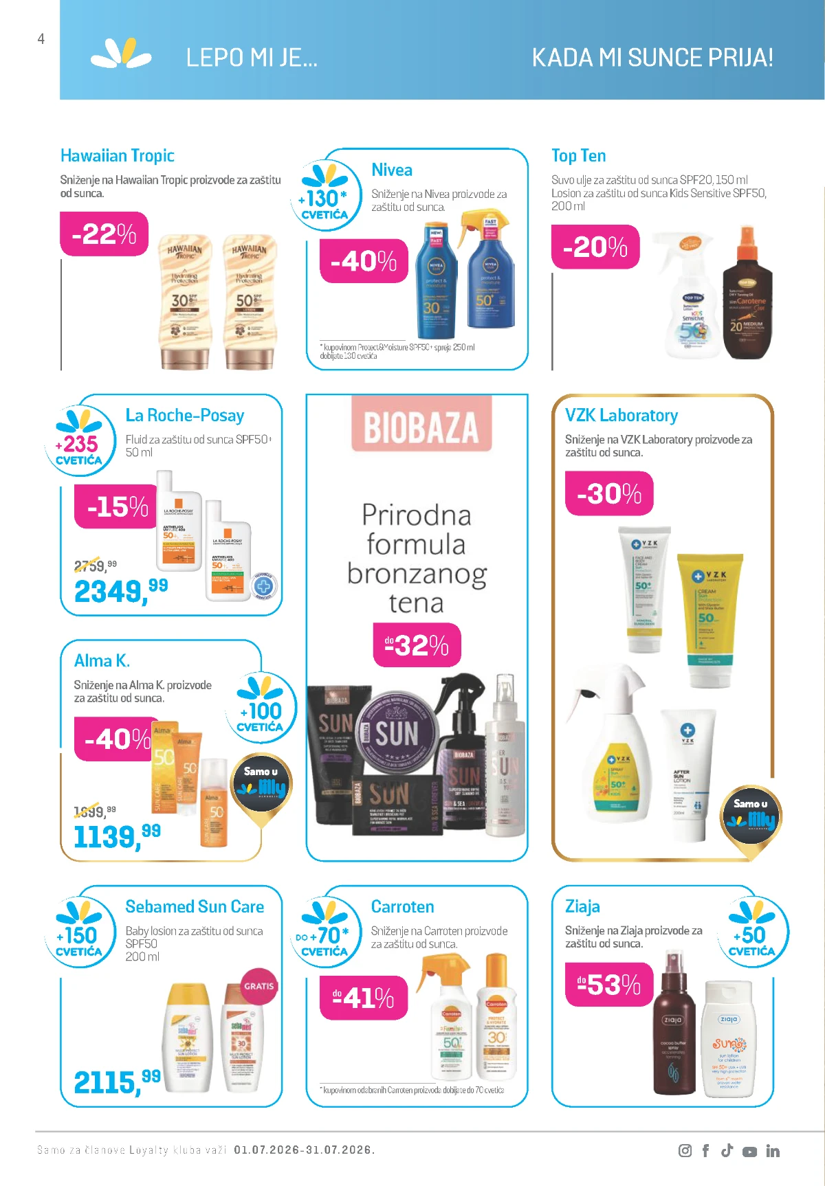 Lilly katalog jul 2026 letnja nega i zaštita od sunca