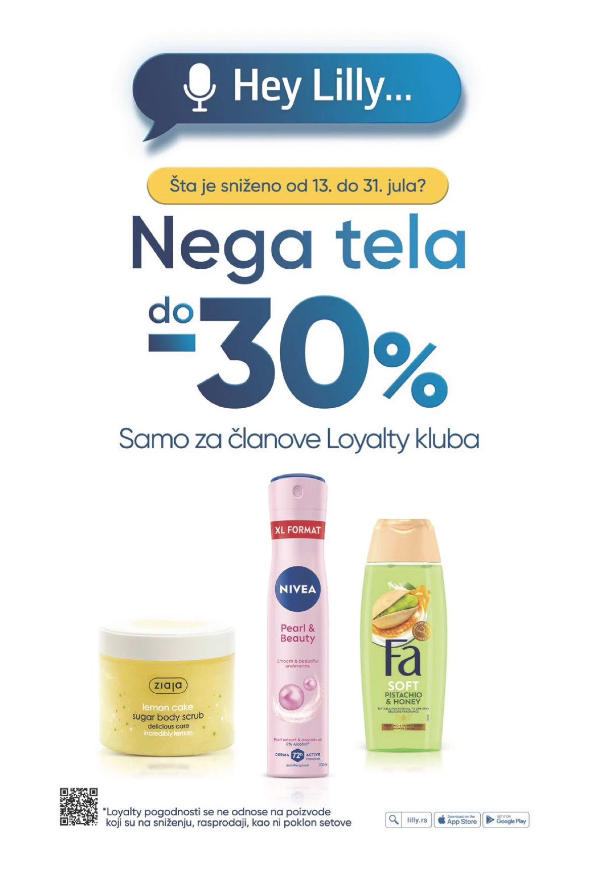 Lilly katalog jul 2026 Loyalty akcija nega tela