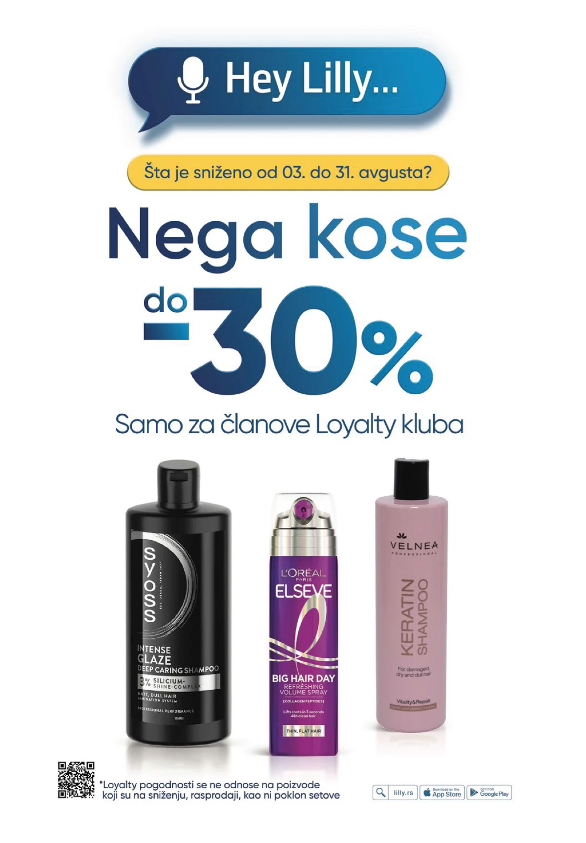 Lilly katalog avgust 2026 – proizvodi za negu kose uz popuste do 30%.