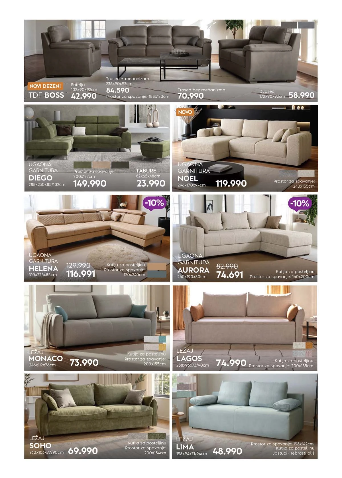 Matis katalog nameštaja strana 9 – akcija do 31. marta 2026 Matis katalog strana 9 nameštaj za dnevnu sobu Srbija