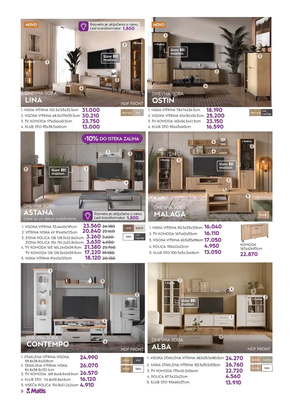 Matis katalog 2026 strana 6 trpezarijski nameštaj akcija Srbija