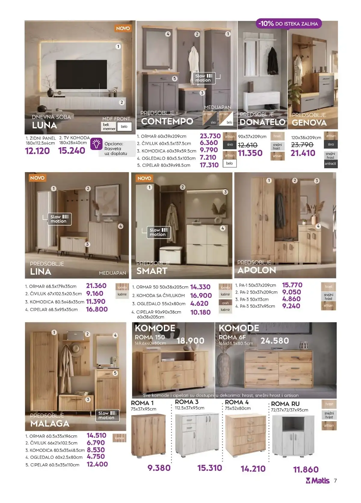Matis katalog 2026 strana 7 ugaone garniture sniženje Srbija