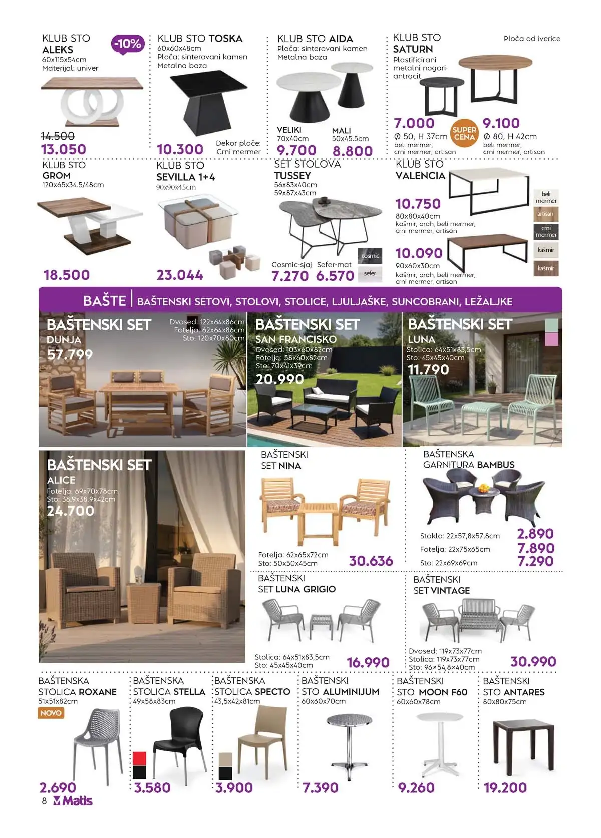 Matis katalog 2026 strana 8 nameštaj akcija do 35% Srbija