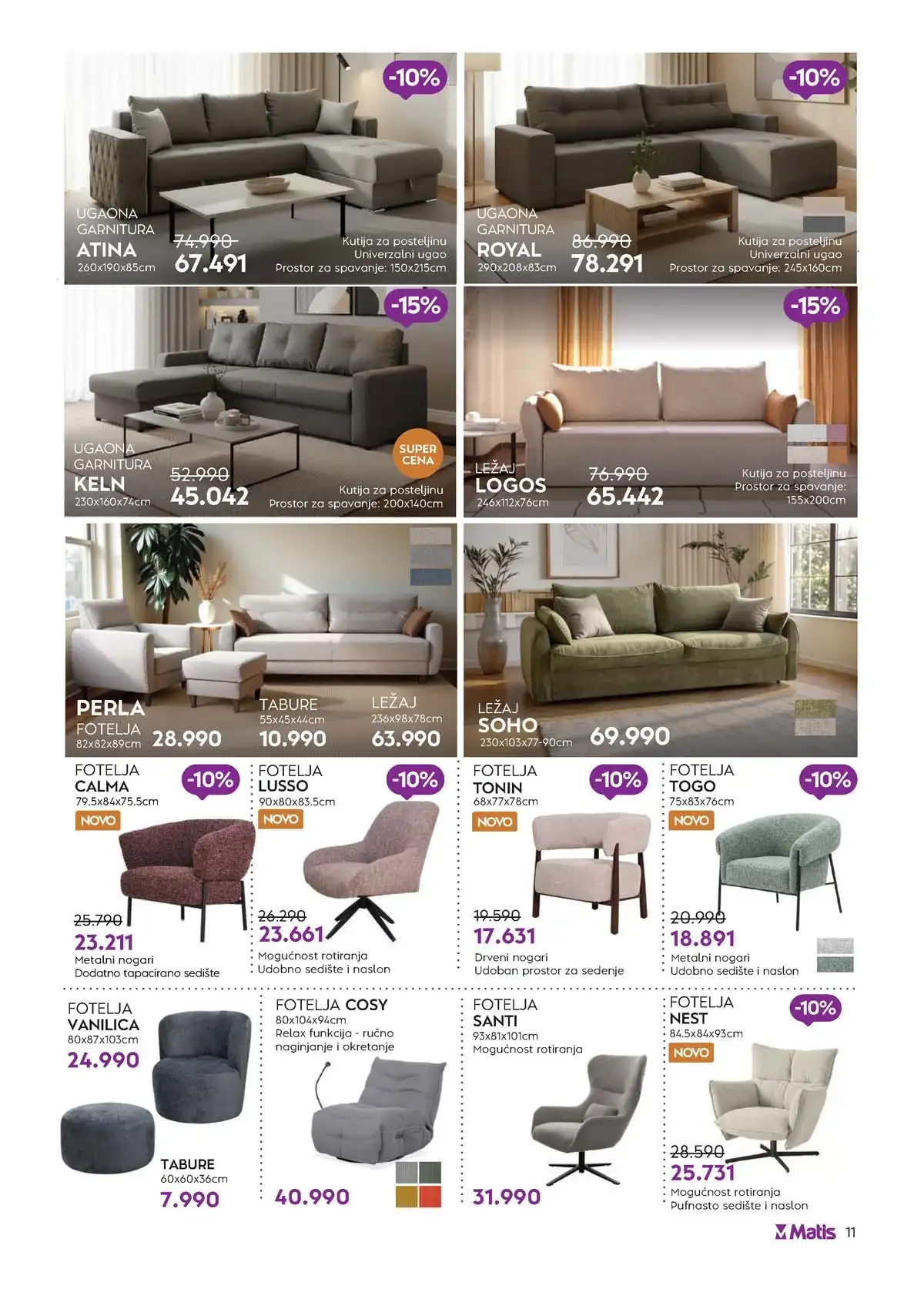 Matis katalog 2026 strana 11 plakari i komode akcija Srbija