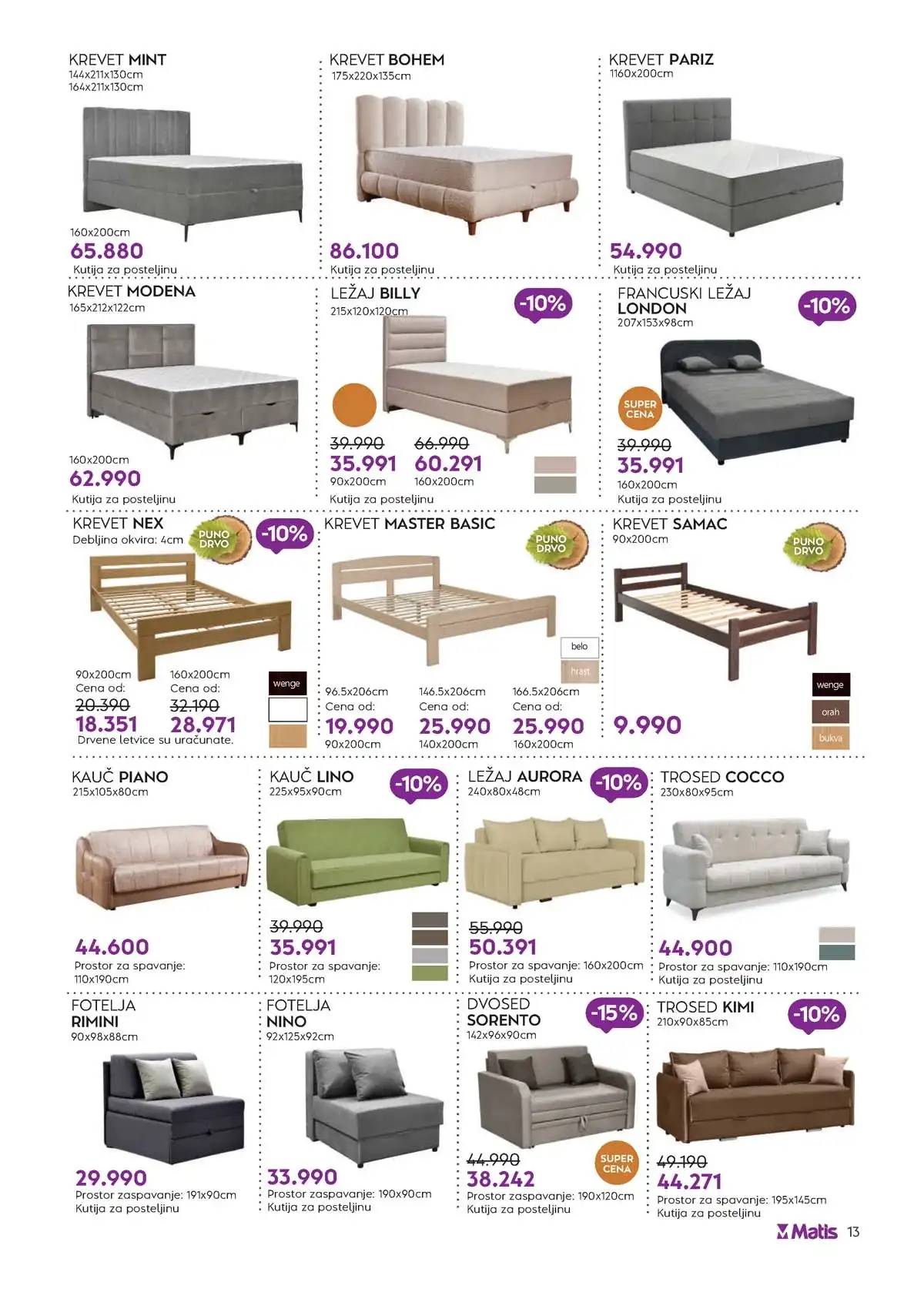 Matis katalog 2026 strana 13 ugaone garniture akcija Srbija