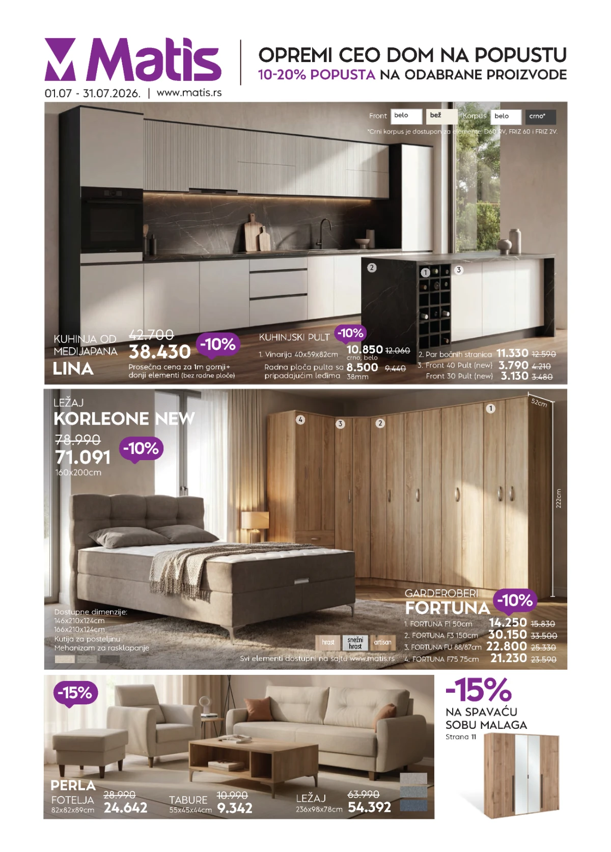 Matis katalog jul 2026 – popusti do 20% na nameštaj za opremanje doma