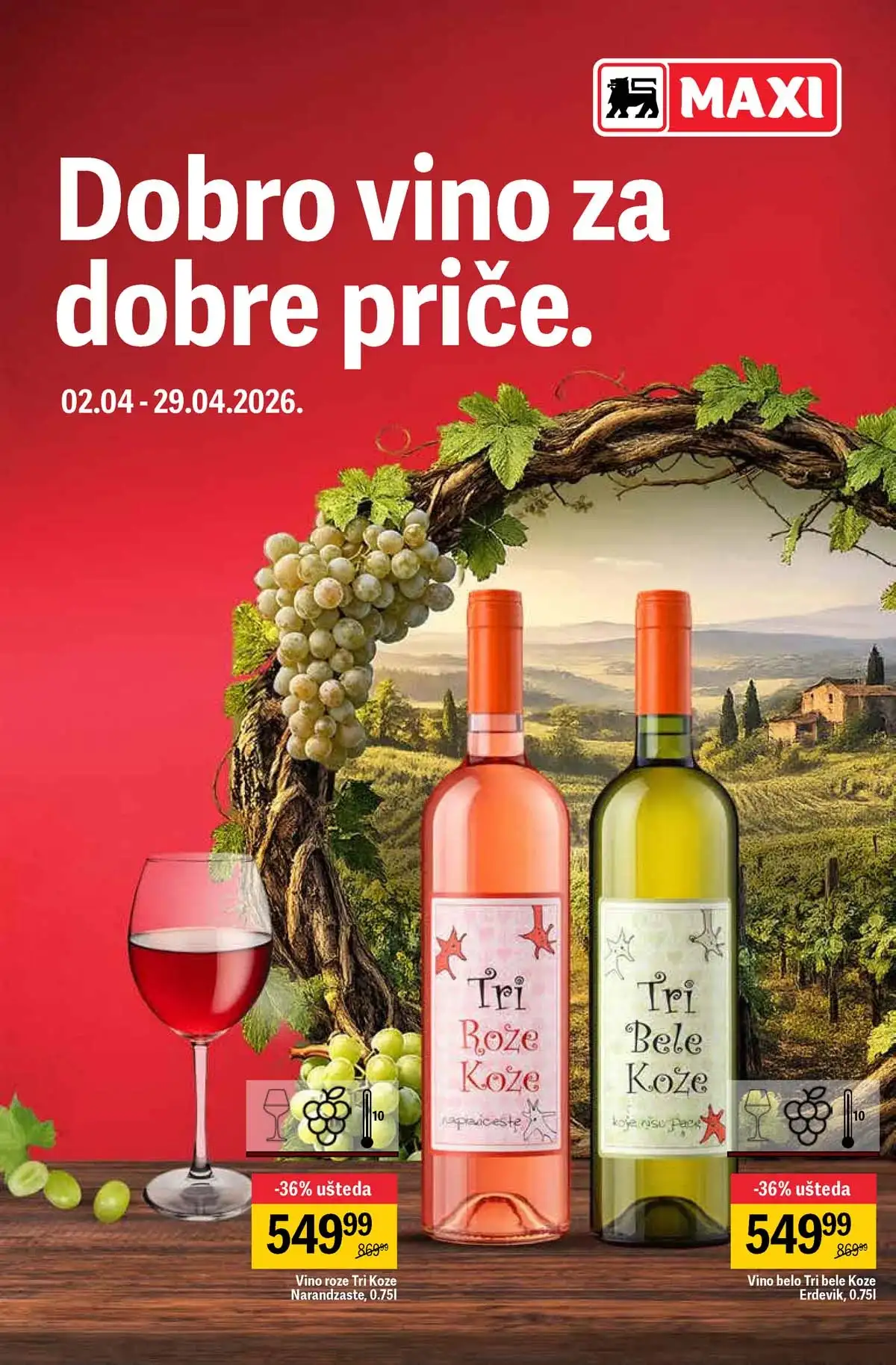 Maxi vina akcija do 40% katalog 2026 Srbija