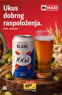 Maxi pivski katalog – 1664 Blanc 49,99 RSD i brendovi na akciji do 27.05.2026