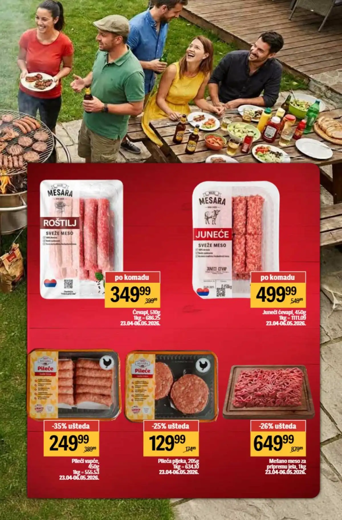 Maxi nedeljni katalog strana 3 akcijske cene hrane i pića Srbija april / maj 2026