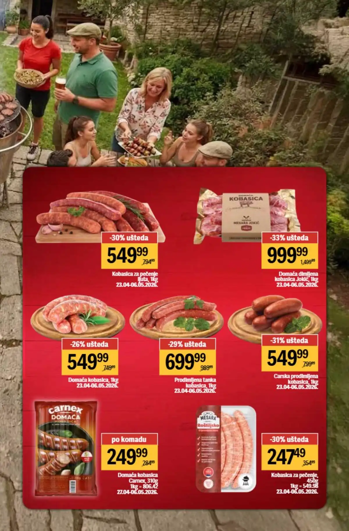 Maxi nedeljni katalog strana 5 mlečni proizvodi sirevi i jogurti akcija Srbija  april / maj 2026