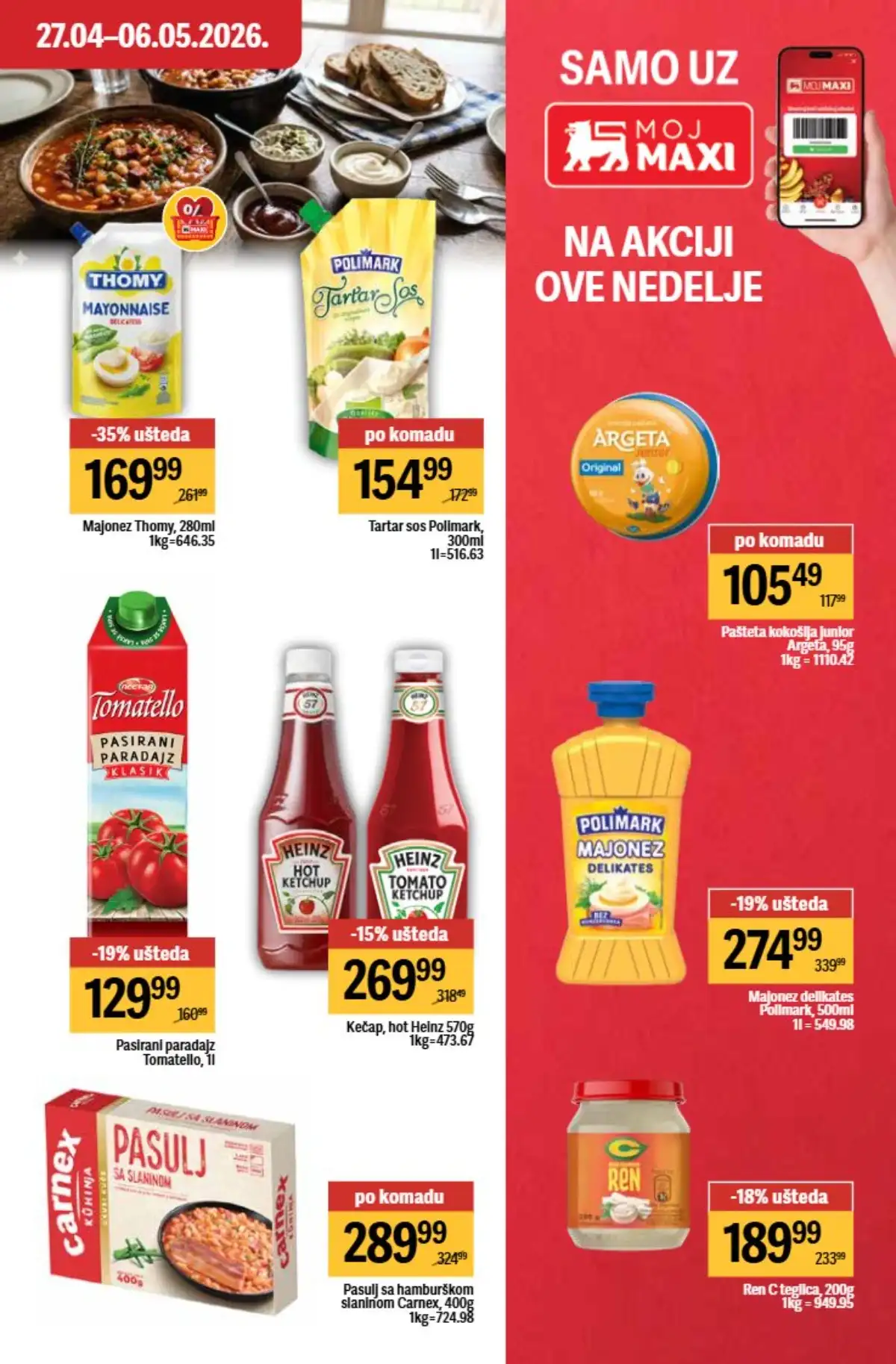 Maxi nedeljni katalog strana 27 ponude za porodicu Srbija  april / maj 2026