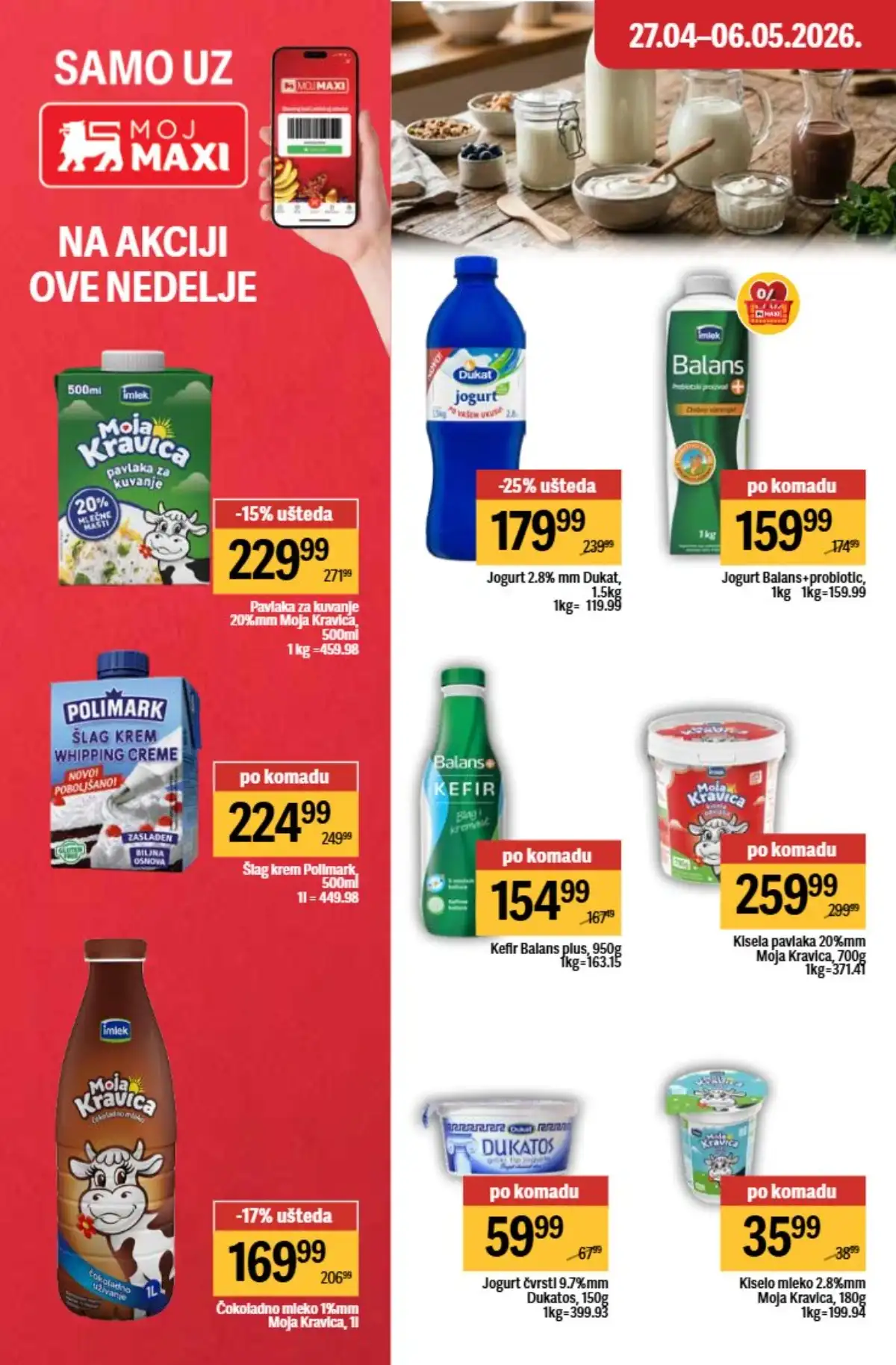 Maxi nedeljni katalog strana 28 ponude za porodicu Srbija  april / maj 2026