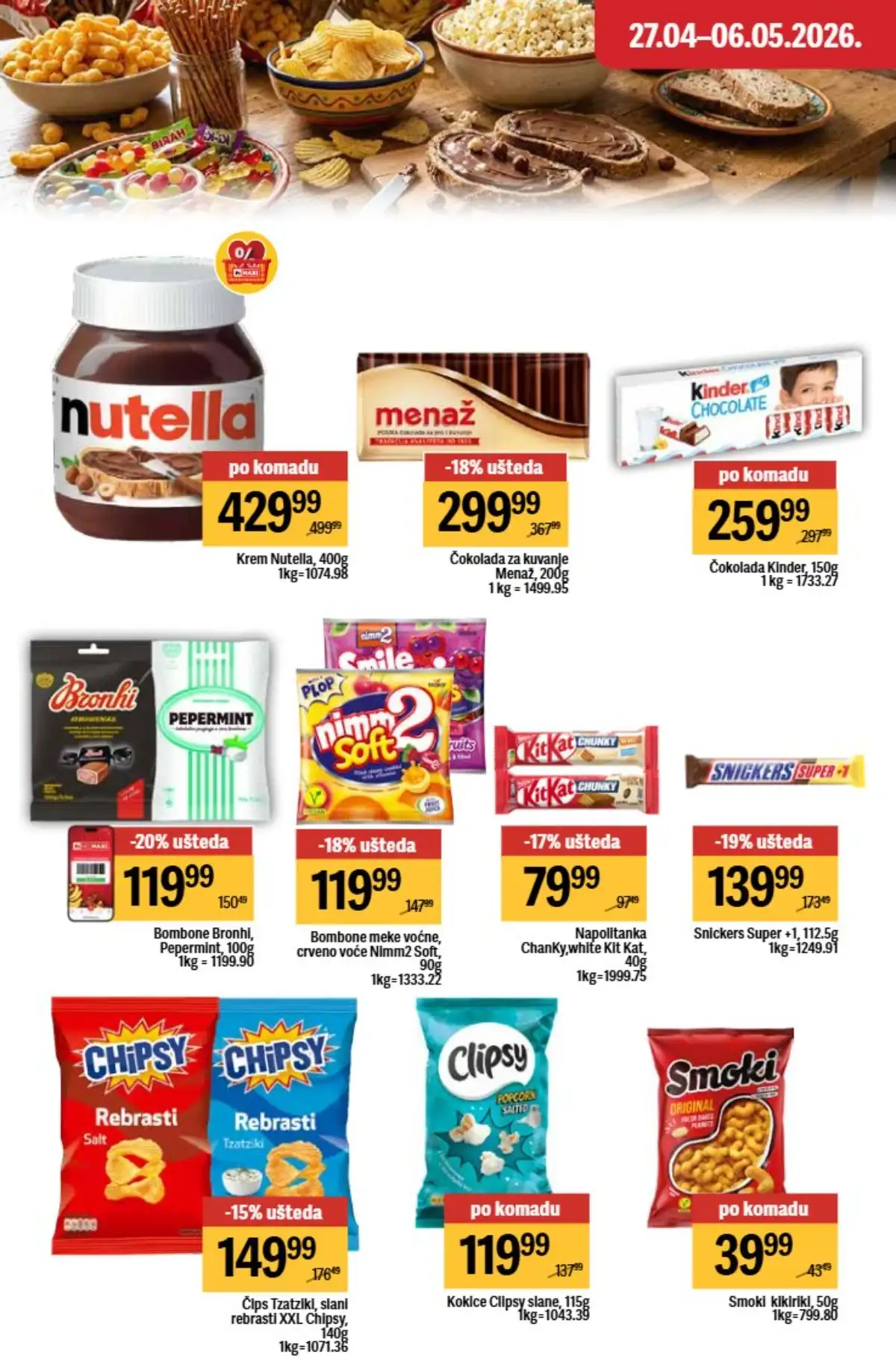 Maxi nedeljni katalog strana 32 ponude za porodicu Srbija  april / maj 2026