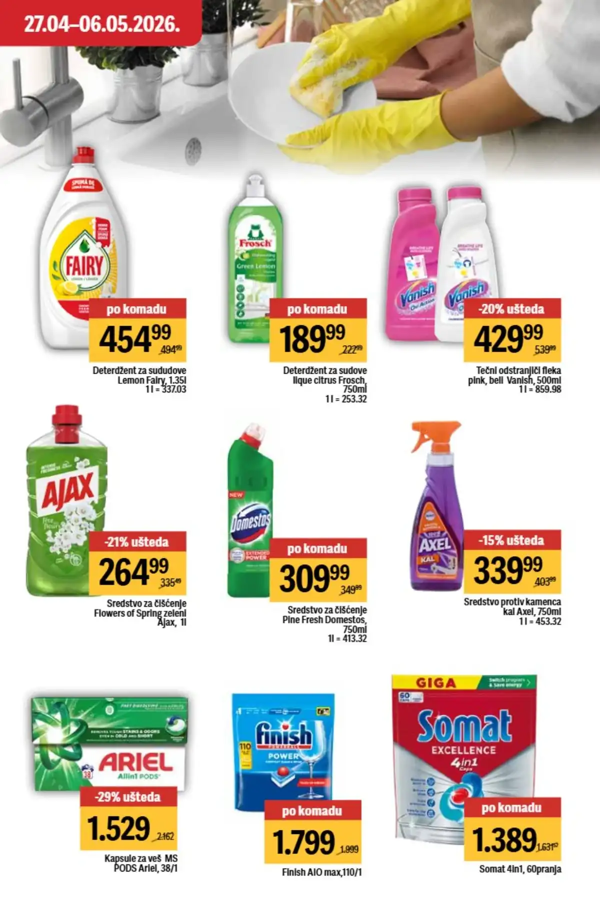 Maxi nedeljni katalog strana 37 ponude za porodicu Srbija  april / maj 2026