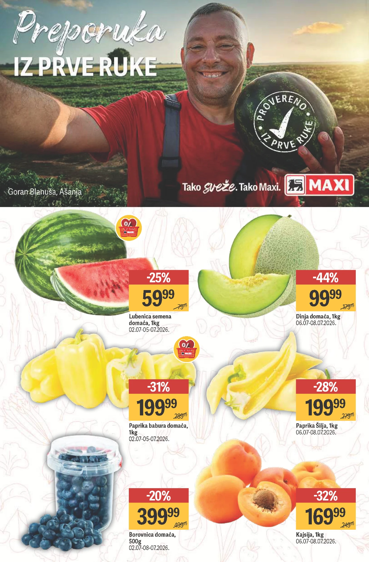 Maxi akcija do 08.07.2026 – strana 16 Maxi katalog do 08.07.2026 – akcijske cene i nedeljna ponuda strana 16