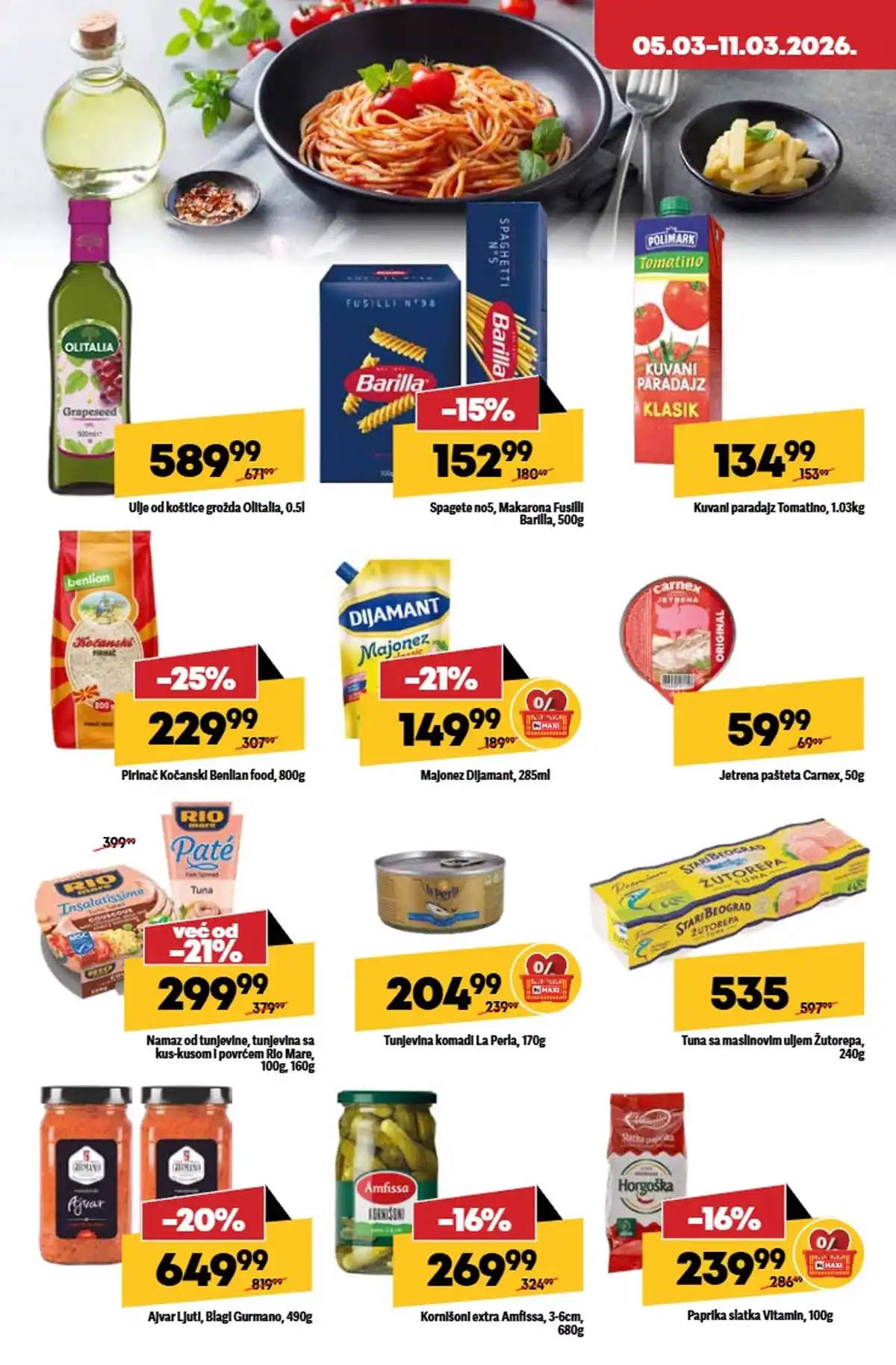 Maxi nedeljna akcija katalog strana 18 posebne ponude do 11. mart 2026 Maxi nedeljni katalog strana 18 posebne nedeljne ponude Srbija mart 2026