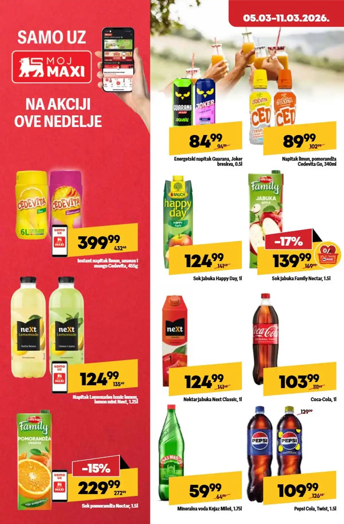 Maxi nedeljna akcija katalog strana 22 sezonske ponude do 11. mart 2026 Maxi nedeljni katalog strana 22 sezonske akcije i proizvodi Srbija mart 2026