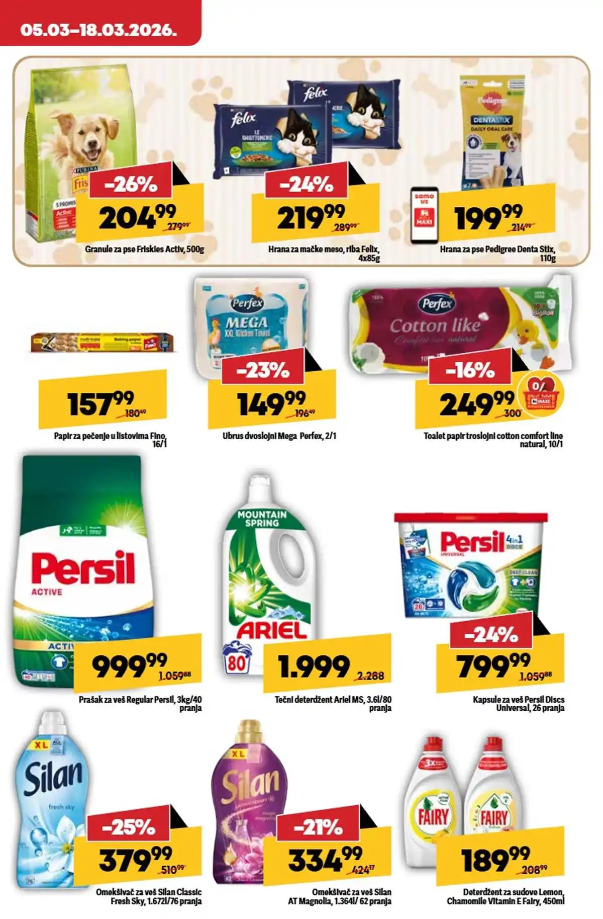 Maxi nedeljni katalog strana 25 završne ponude i popusti Srbija mart 2026
