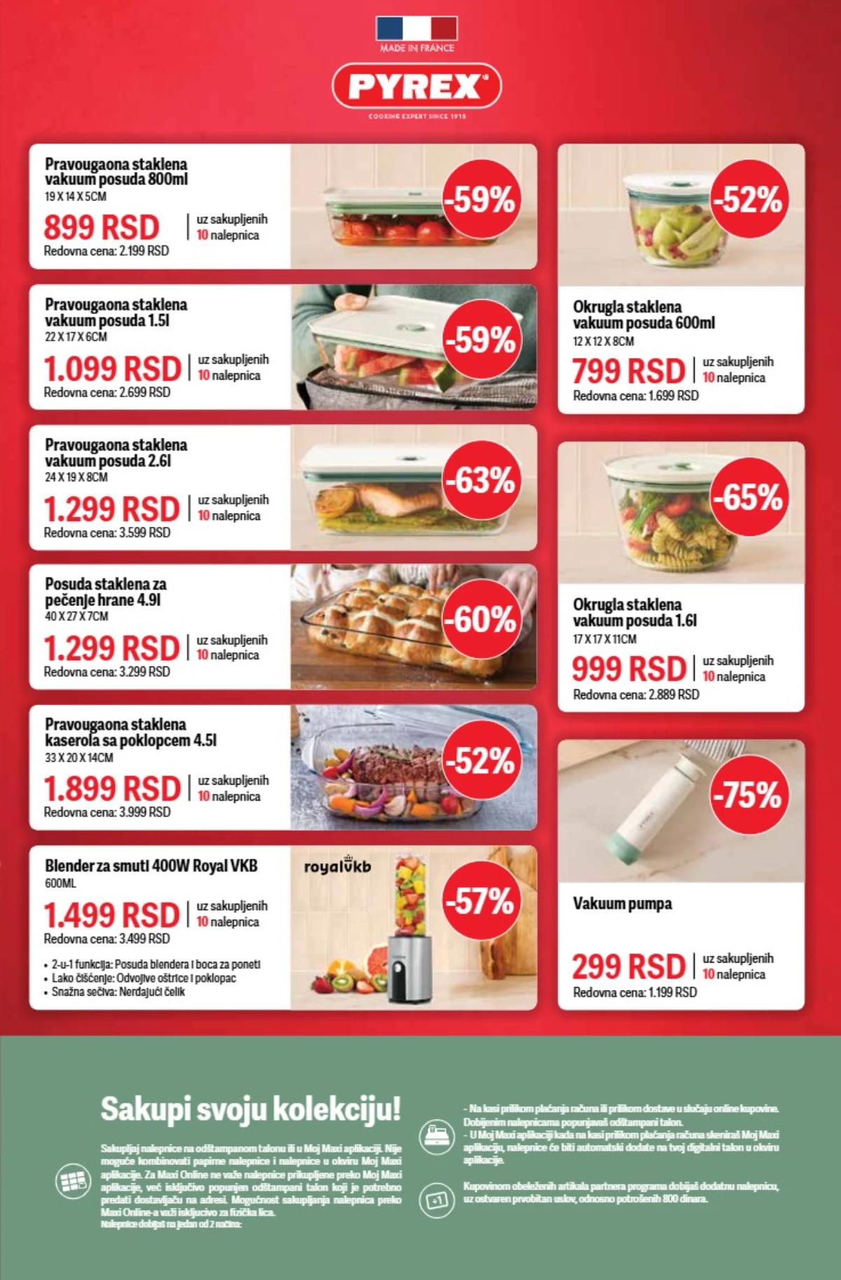 Maxi Pyrex akcija vakum posude blender i kuhinjski dodaci po akcijskim cenama