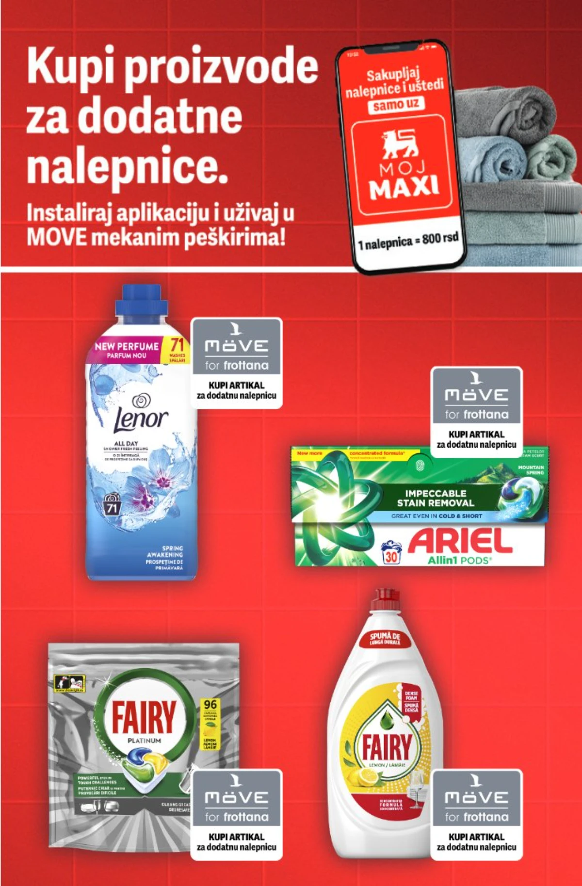 Lenor Ariel i Fairy proizvodi za dodatne nalepnice strana 5
